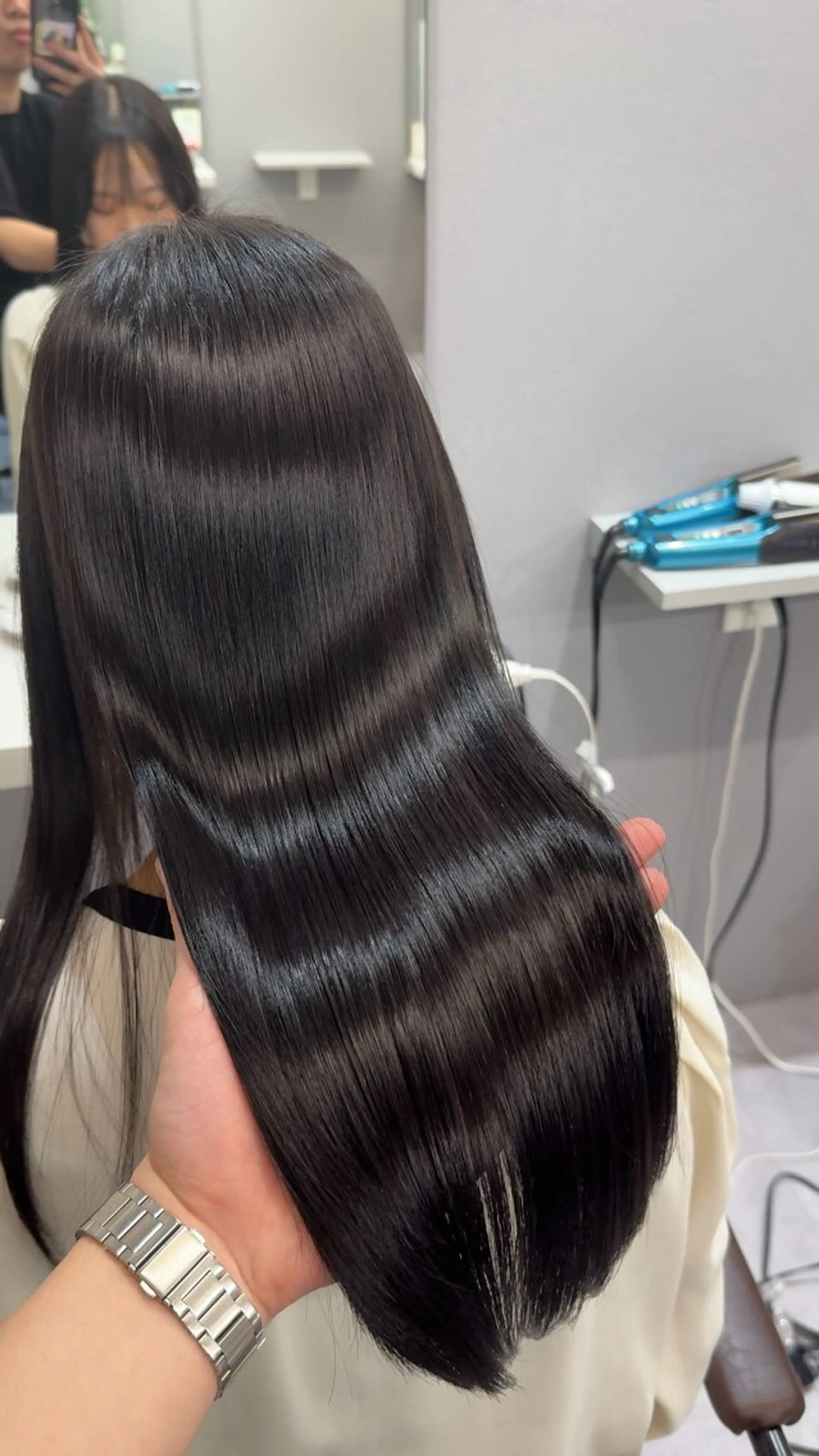 ロング 髪質改善 縮毛矯正 トリートメント 酸性ストレート カット ヘアカラー 縮毛矯正 トリートメント 髪質改善×縮毛矯正 Core梅田　片山のヘアスタイル