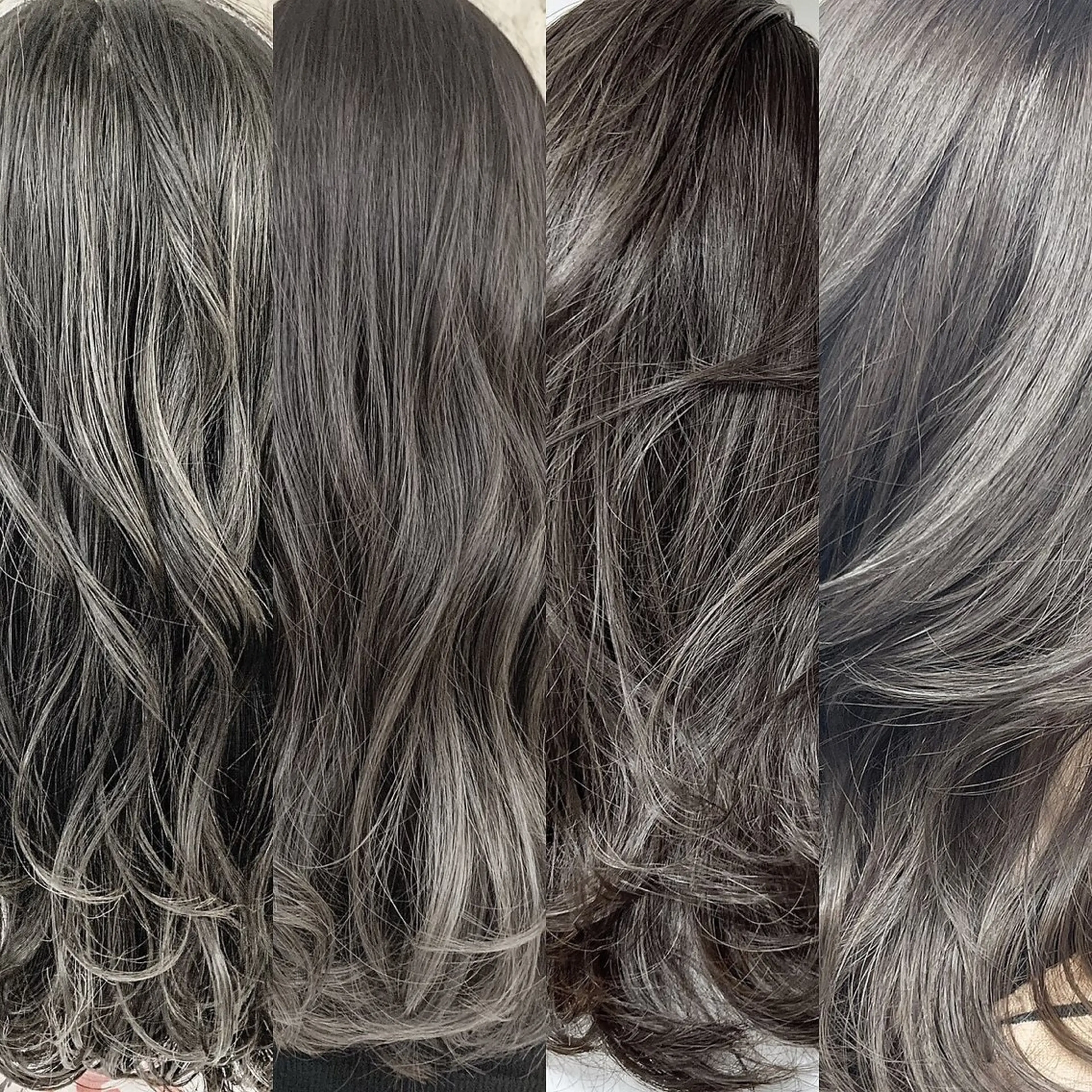 セミロング カット ヘアカラー トリートメント hoNua. 栄/透明感カラーのヘアスタイル