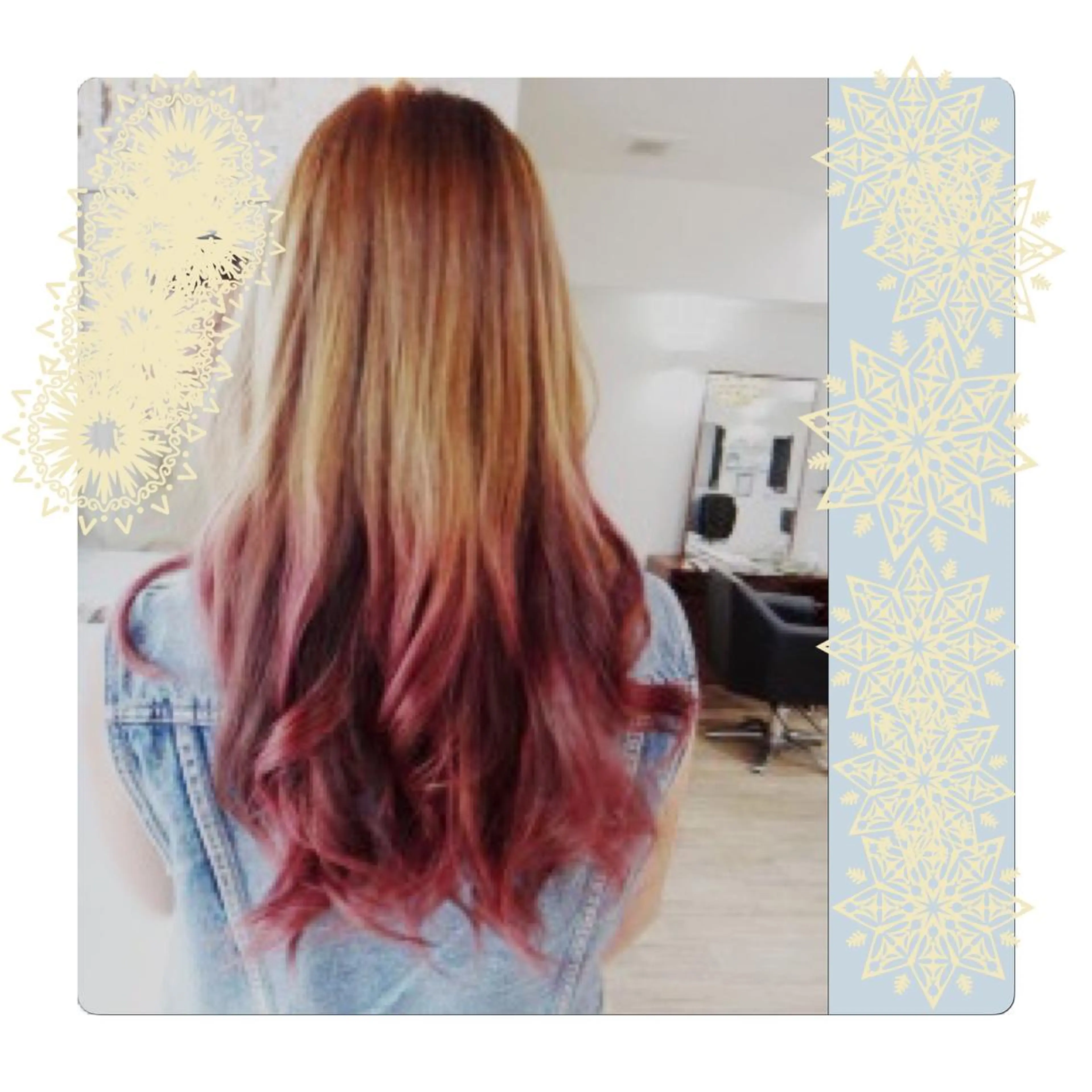 ロング カラー グラデーションカラー ピンクカラー chancello  Hairチャンチェロのヘアスタイル