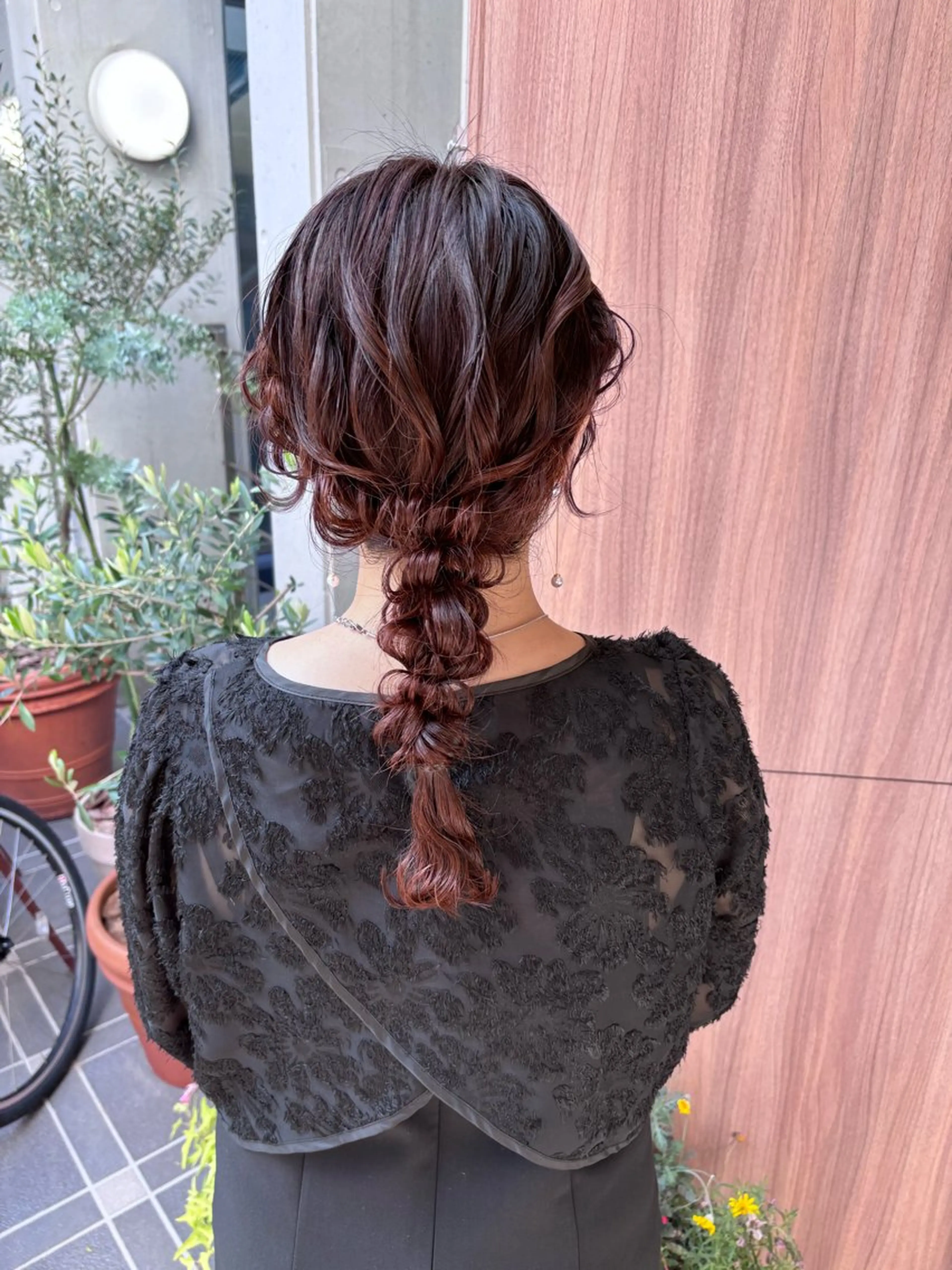 セミロング ヘアアレンジ ヘアセット しみず さくら🌸のヘアスタイル