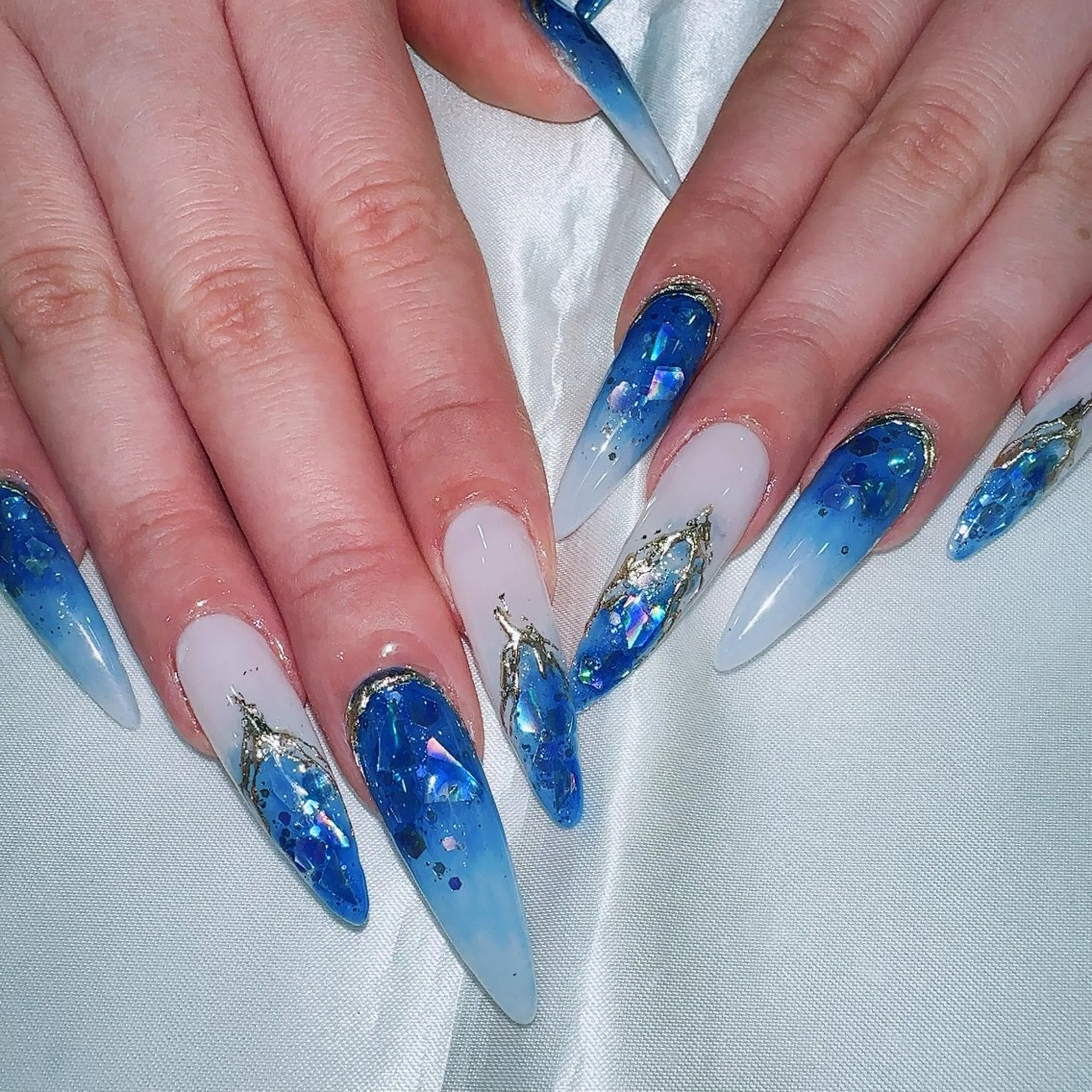 ロング 韓国風ヘア ハンドネイル HanaAoyama所属・HanaAoyama RINAのネイルデザイン