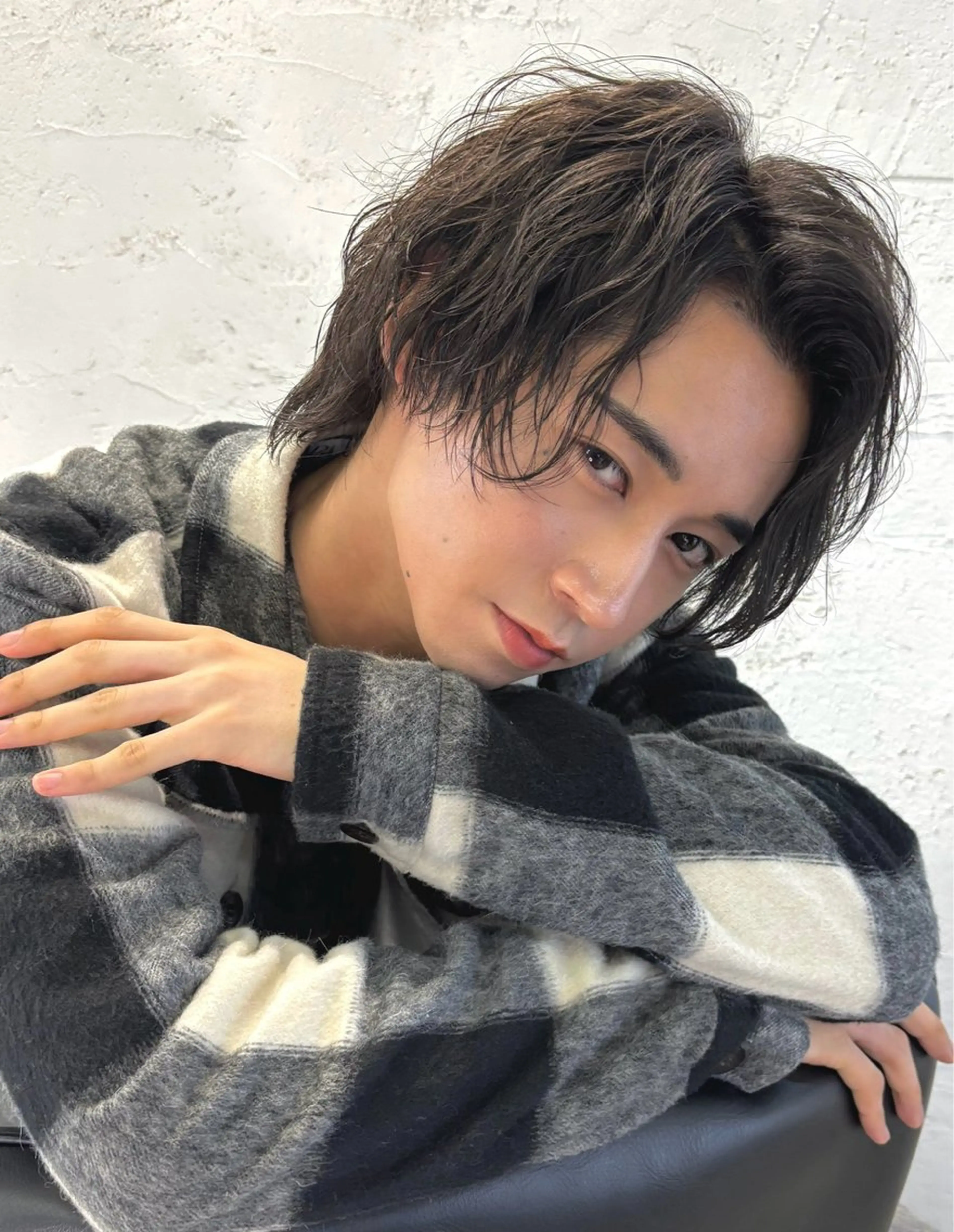 ミディアム パーマ メンズ 美容師歴6年 fifth前比嘉💥のヘアスタイル