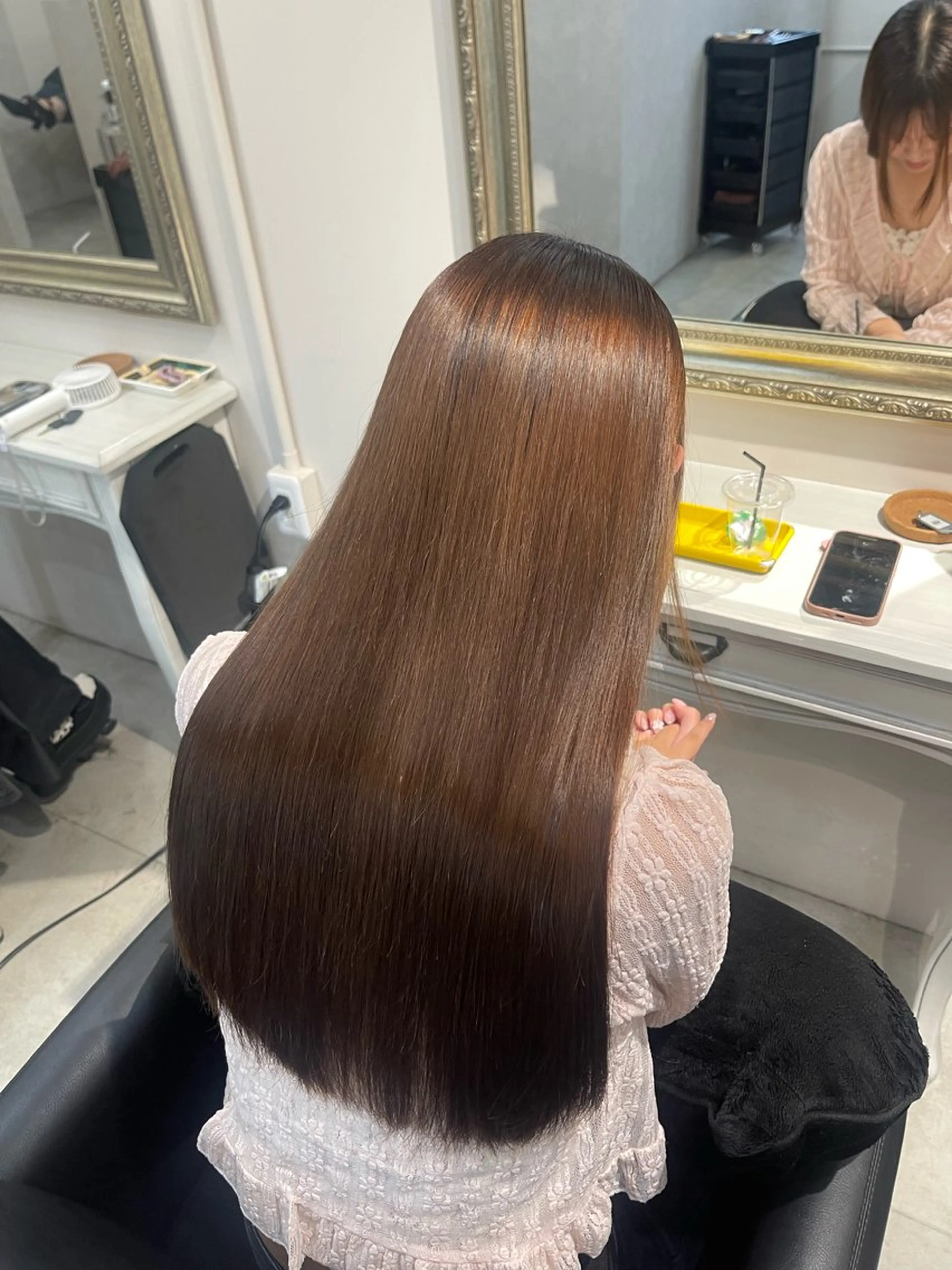 ロング 髪質改善 カット 縮毛矯正 堀江/透明感カラー /艶髪/NENE🫧のヘアスタイル