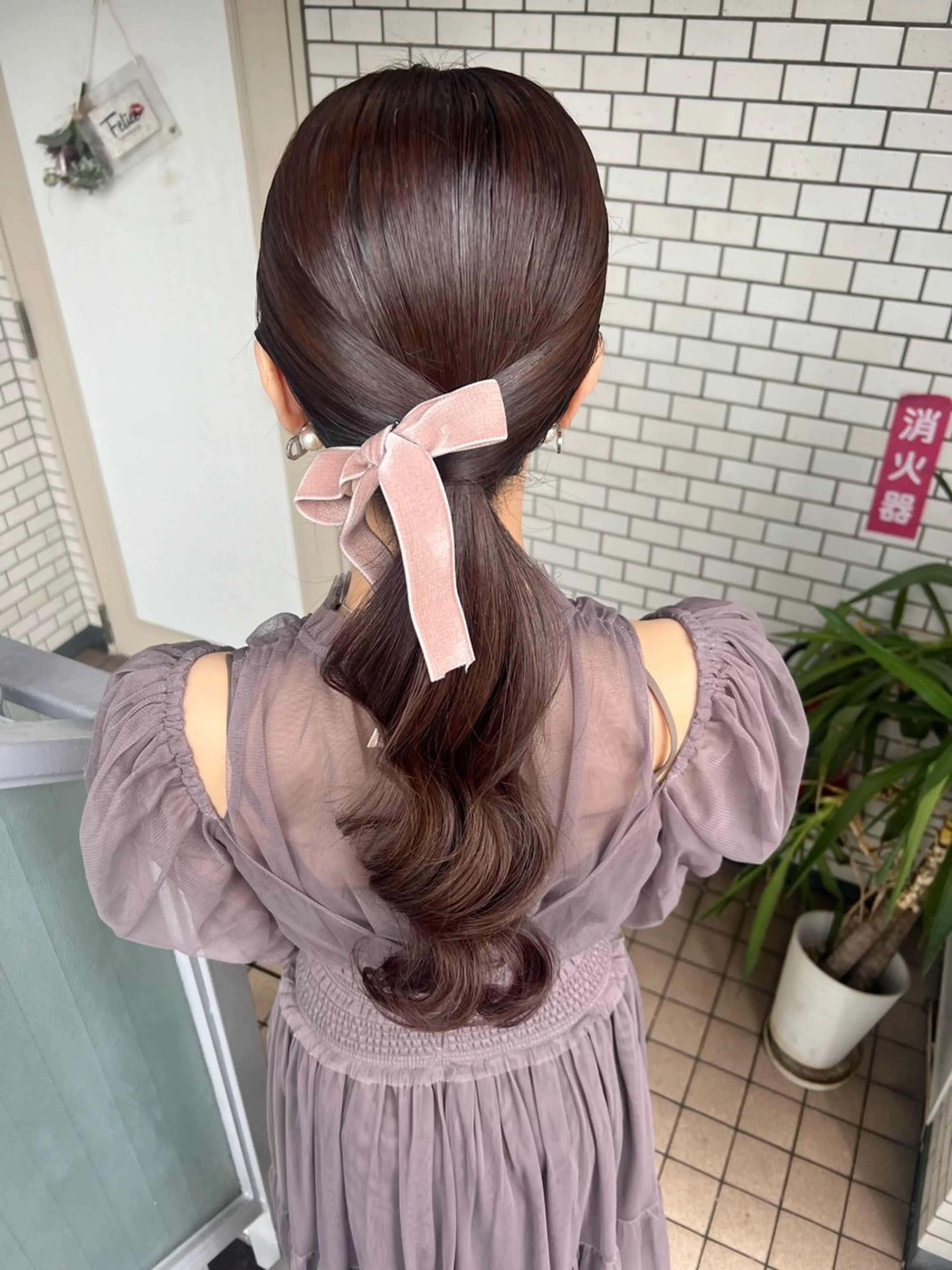 ヘアアレンジ ポニーテール ヘアセット 大人可愛いヘアメイク 💋🧚‍♀️しずかのヘアスタイル