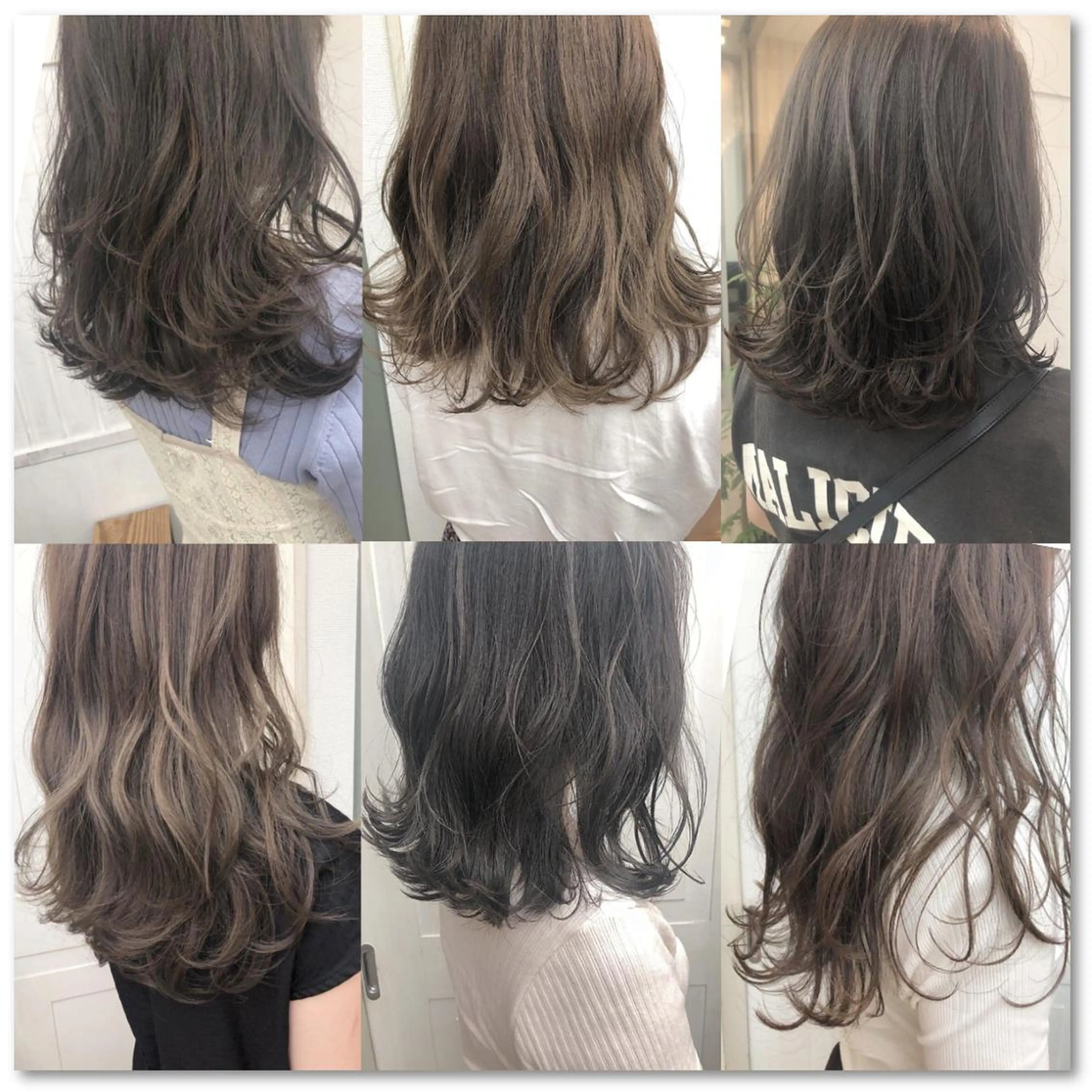 カラー セミロング デザインカラー ハイライトカラー ハイトーンカラー インナーカラー ボブ N゜jillva ナンバージルバのヘアスタイル