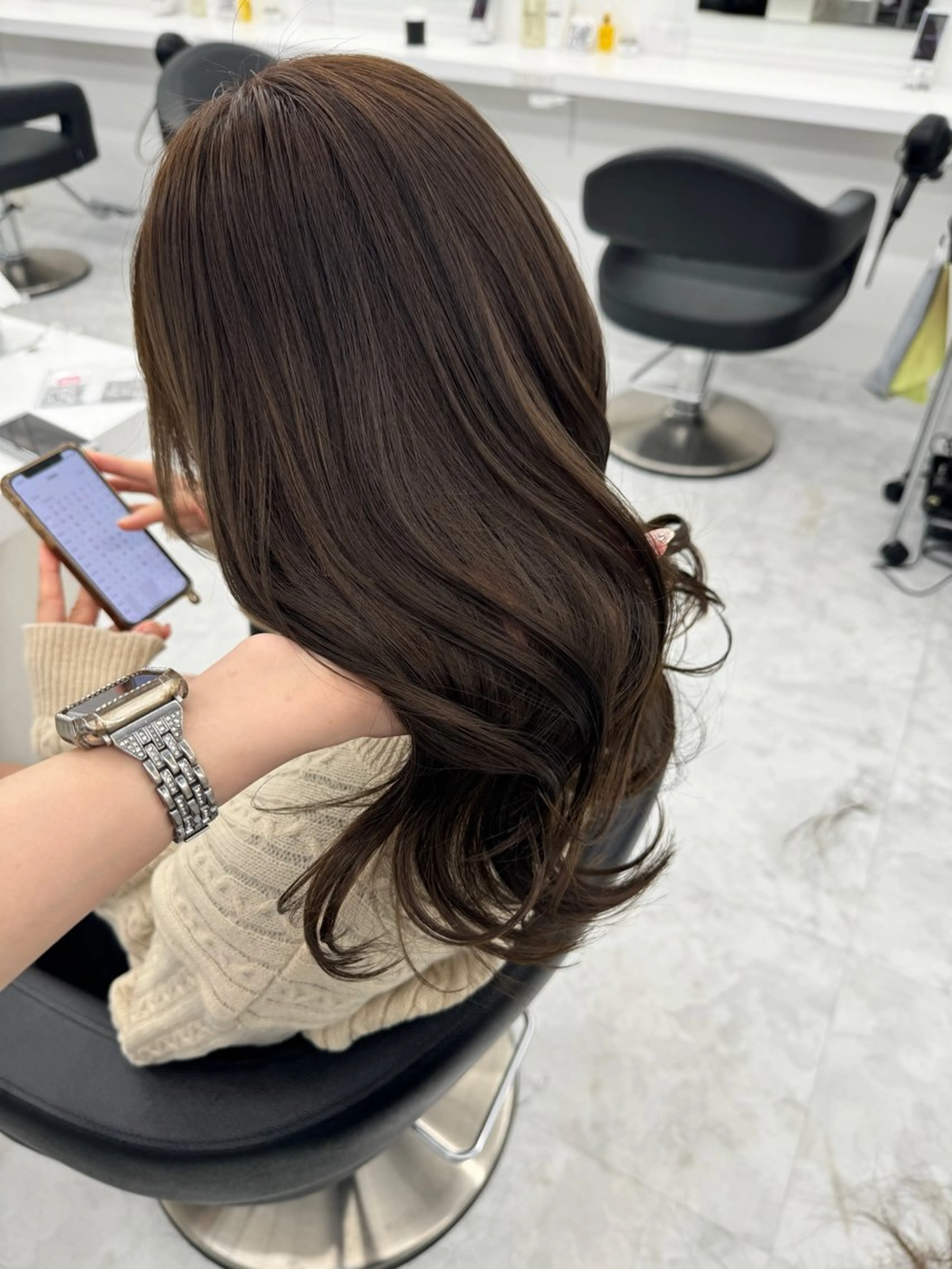 セミロング カラー カット ヘアカラー トリートメント ヘッドスパ ヘアセット 💖透明感カラー＆暗 髪専門💖Akariのヘアスタイル