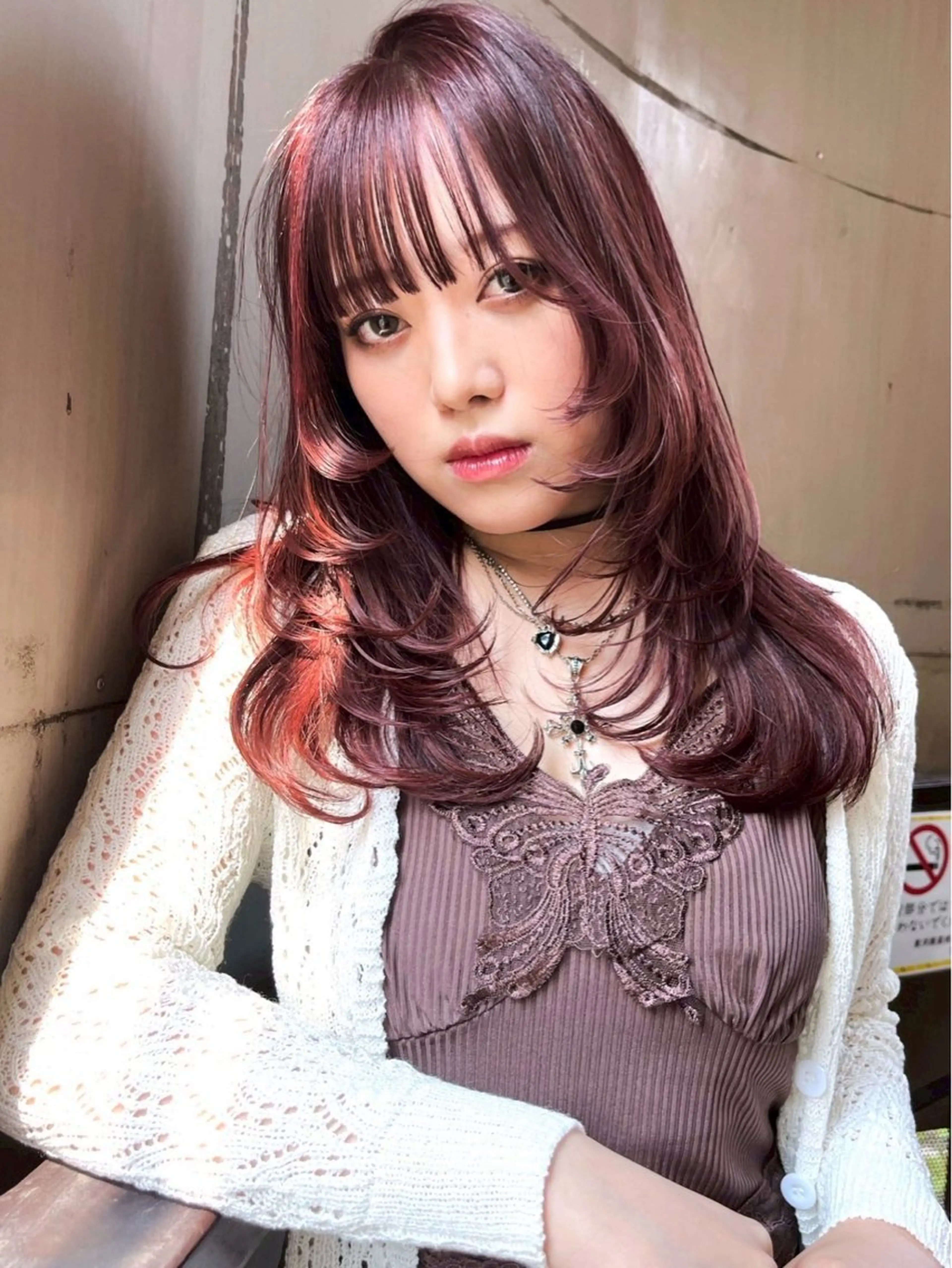 ロング カラー メンズカット縮毛矯正 スパイラルShionのヘアスタイル