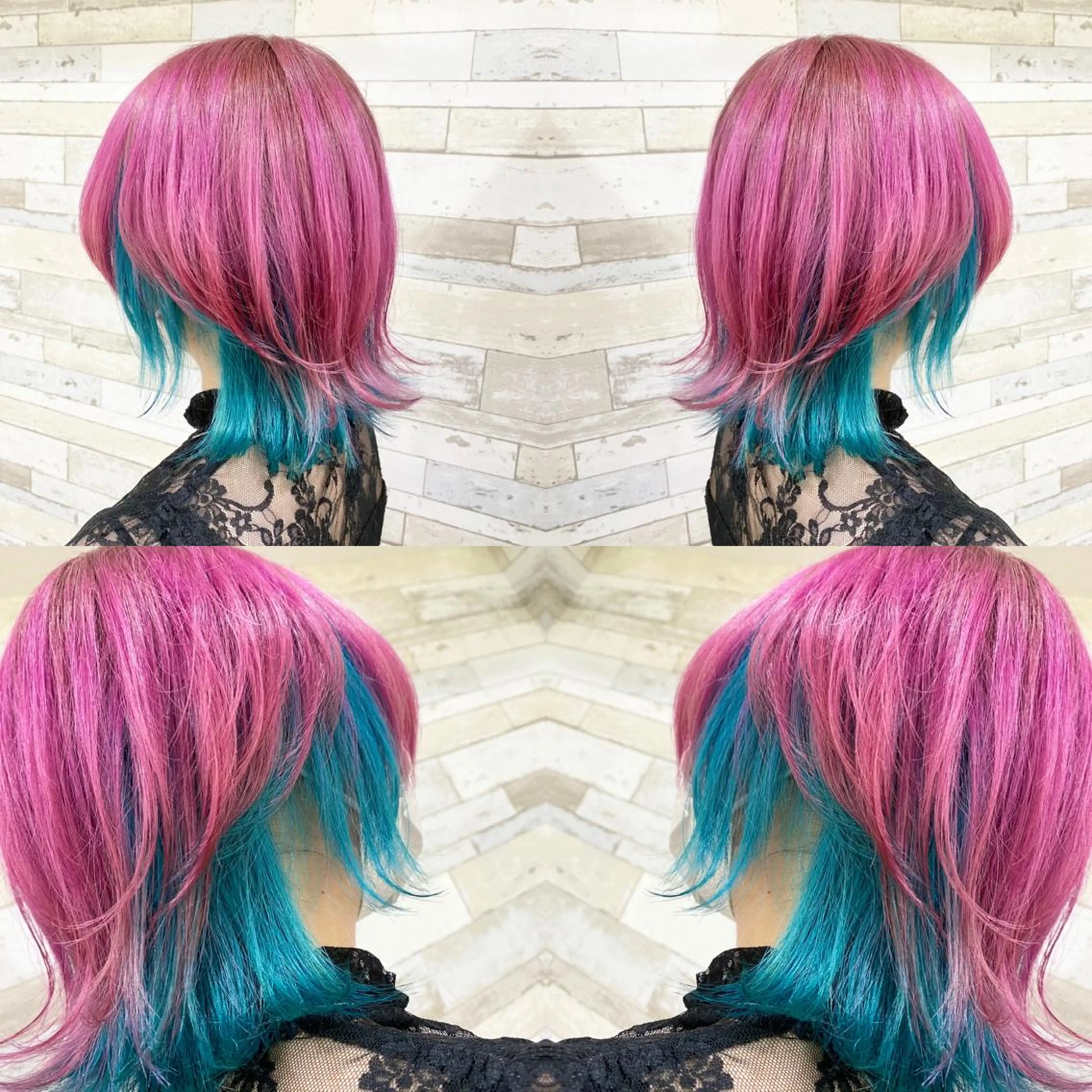 ショート カラー ヘアカラー トリートメント "PEPPU "所属・派手髪、ハイトーン ショートヘアShinのヘアスタイル