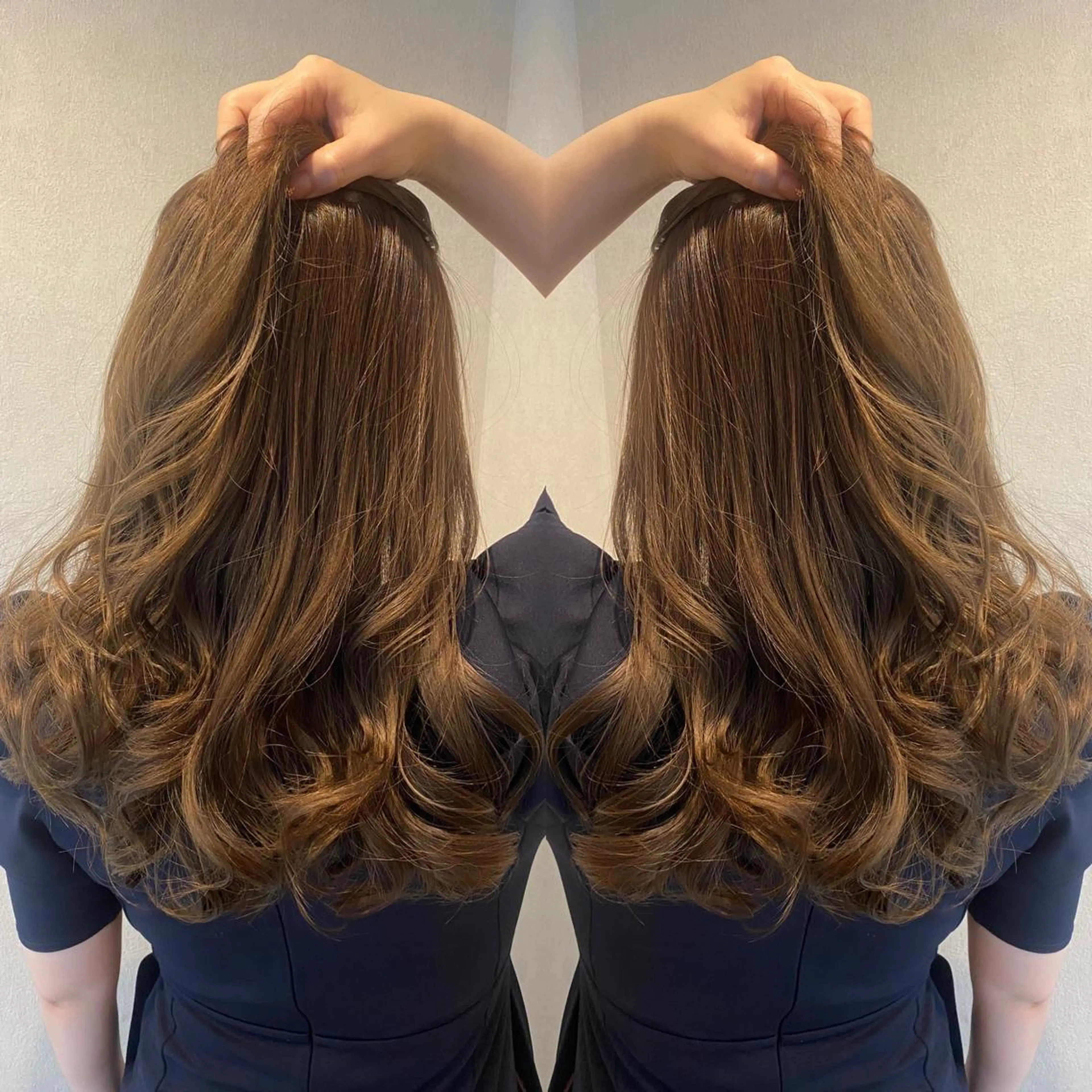 ロング カラー カット ヘアカラー トリートメント tocca 💜石田愛結💜のヘアスタイル