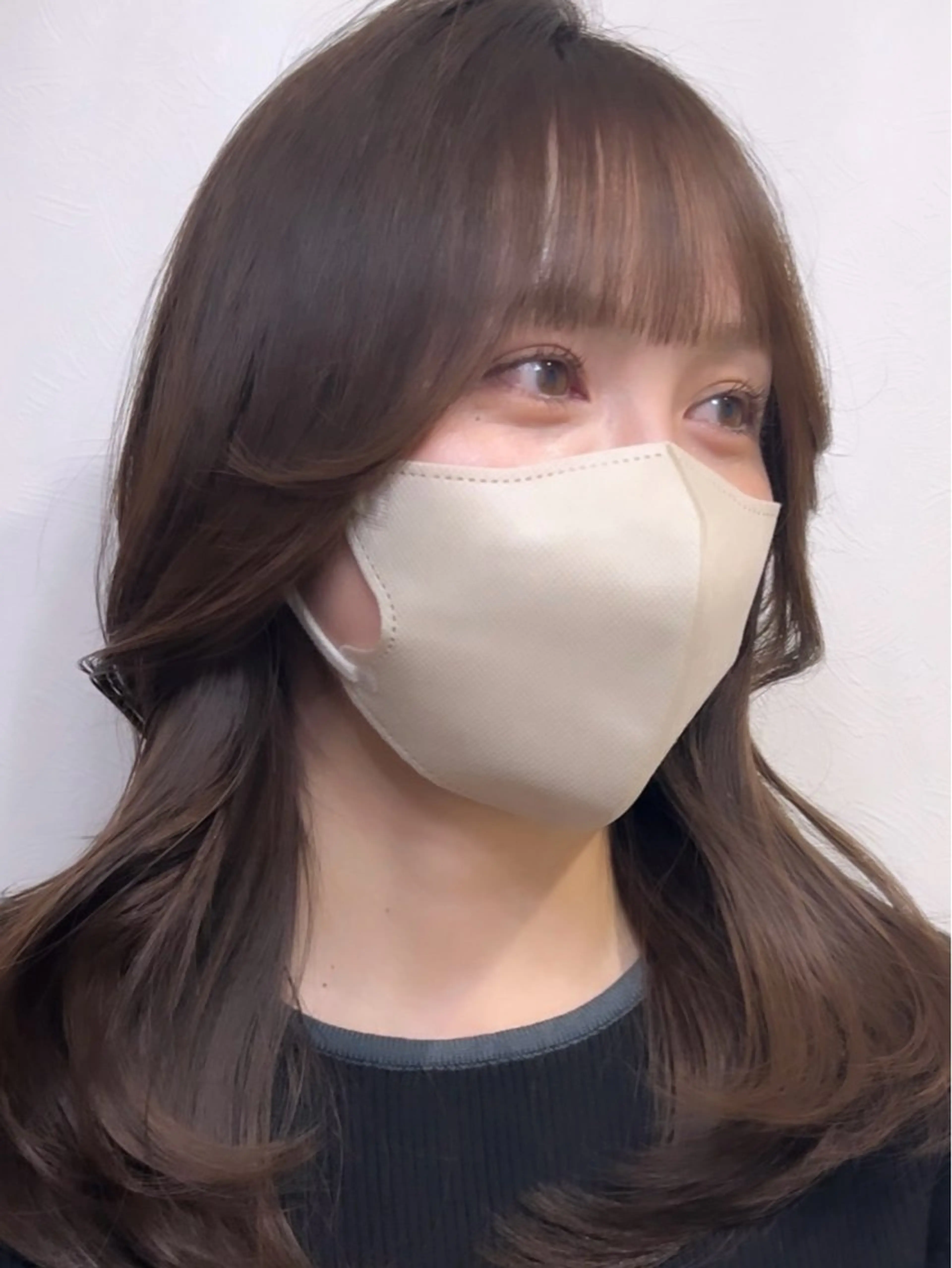 セミロング カット ヘアカラー トリートメント 剣持友希/高崎 ifh iizukaのヘアスタイル