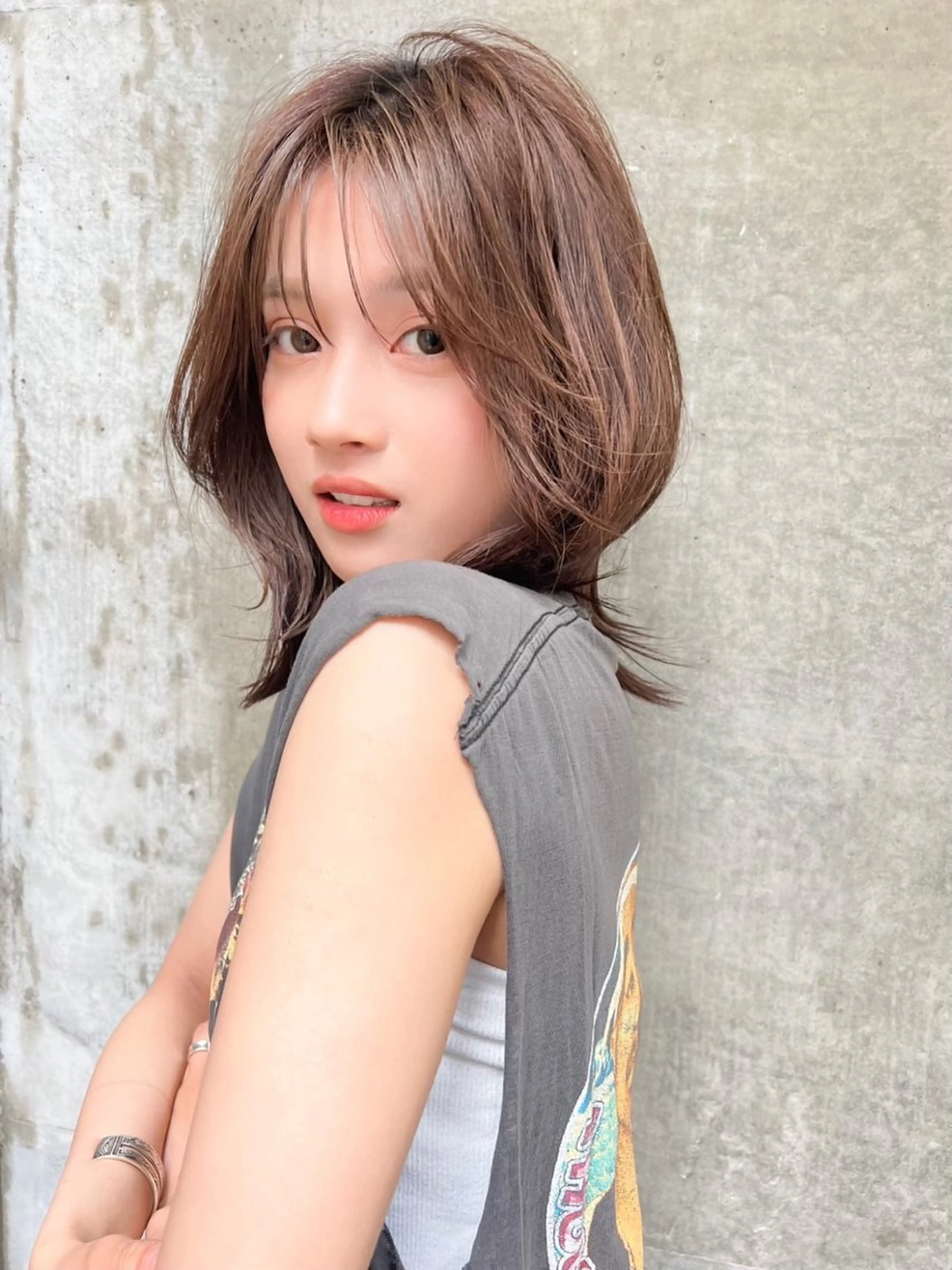 ミディアム カラー パーマ ヘアアレンジ モテ髪クリエイター 【成田修平】のヘアスタイル
