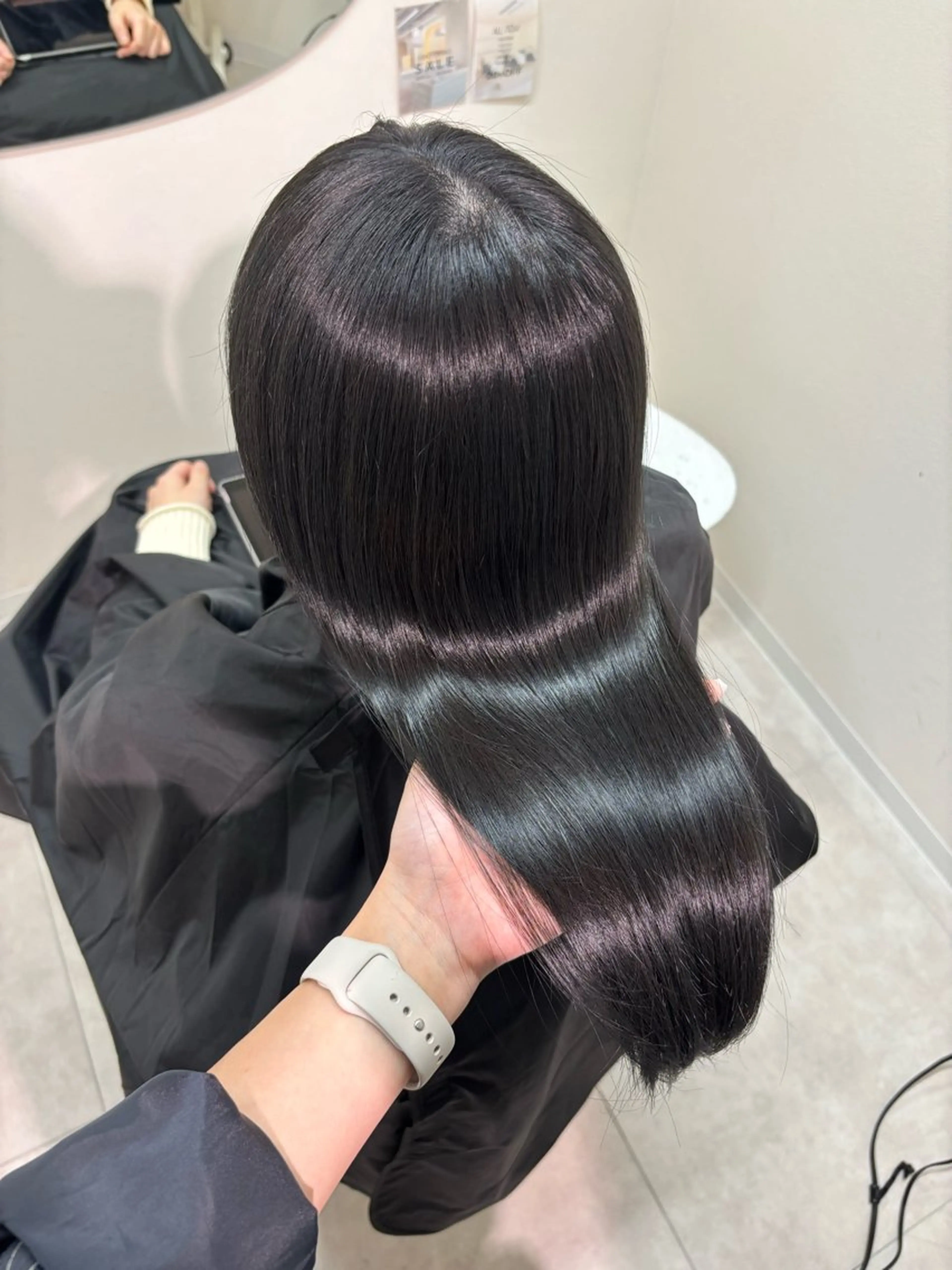セミロング カラー カット ヘアカラー トリートメント ヘッドスパ 広島/わかな/ヘア セット/オリーブのヘアスタイル