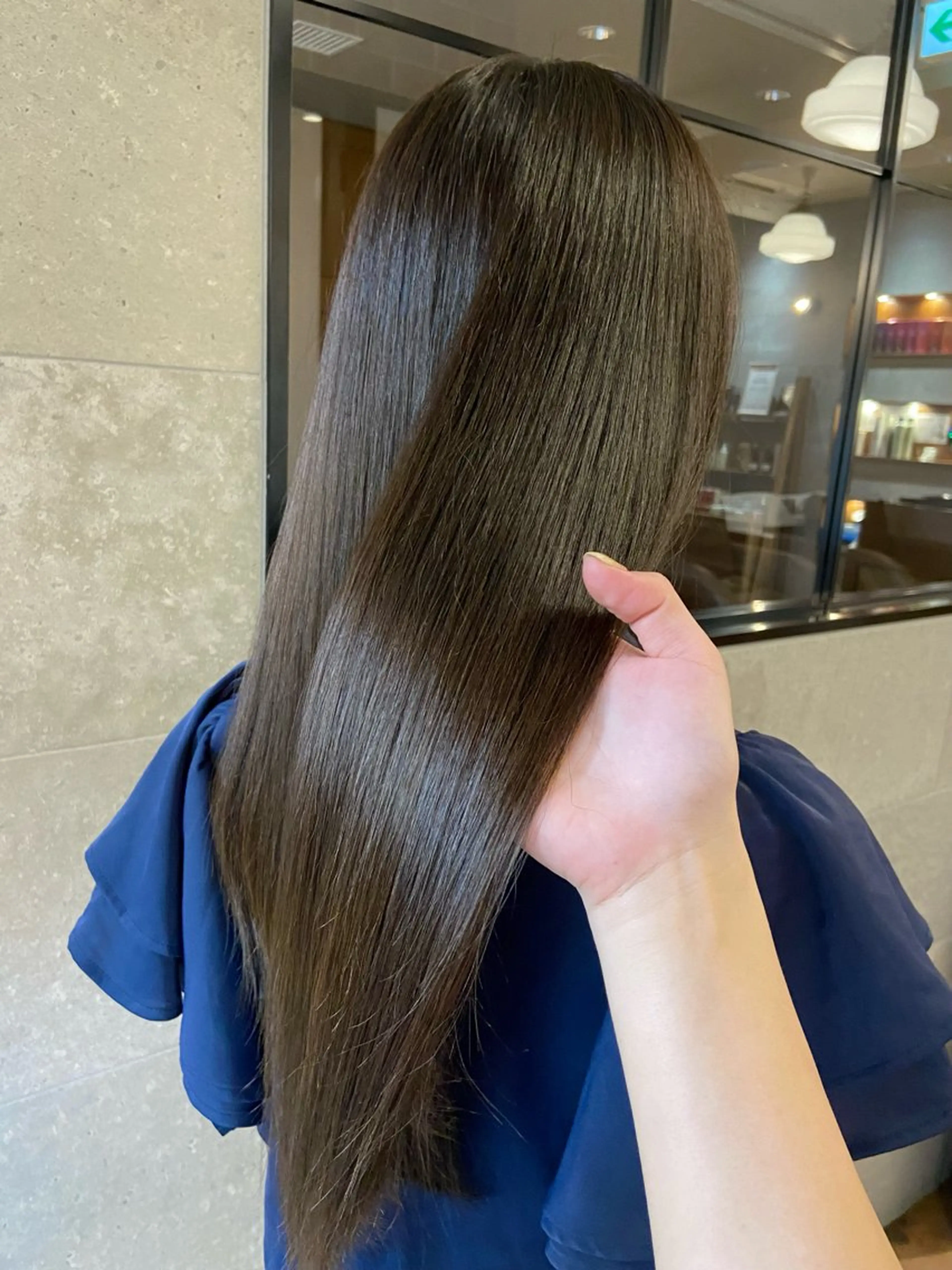 ロング カラー アッシュ アッシュグレー アッシュグレージュ 透明感カラー グレージュ 透明感カラー｜ める🎀のヘアスタイル