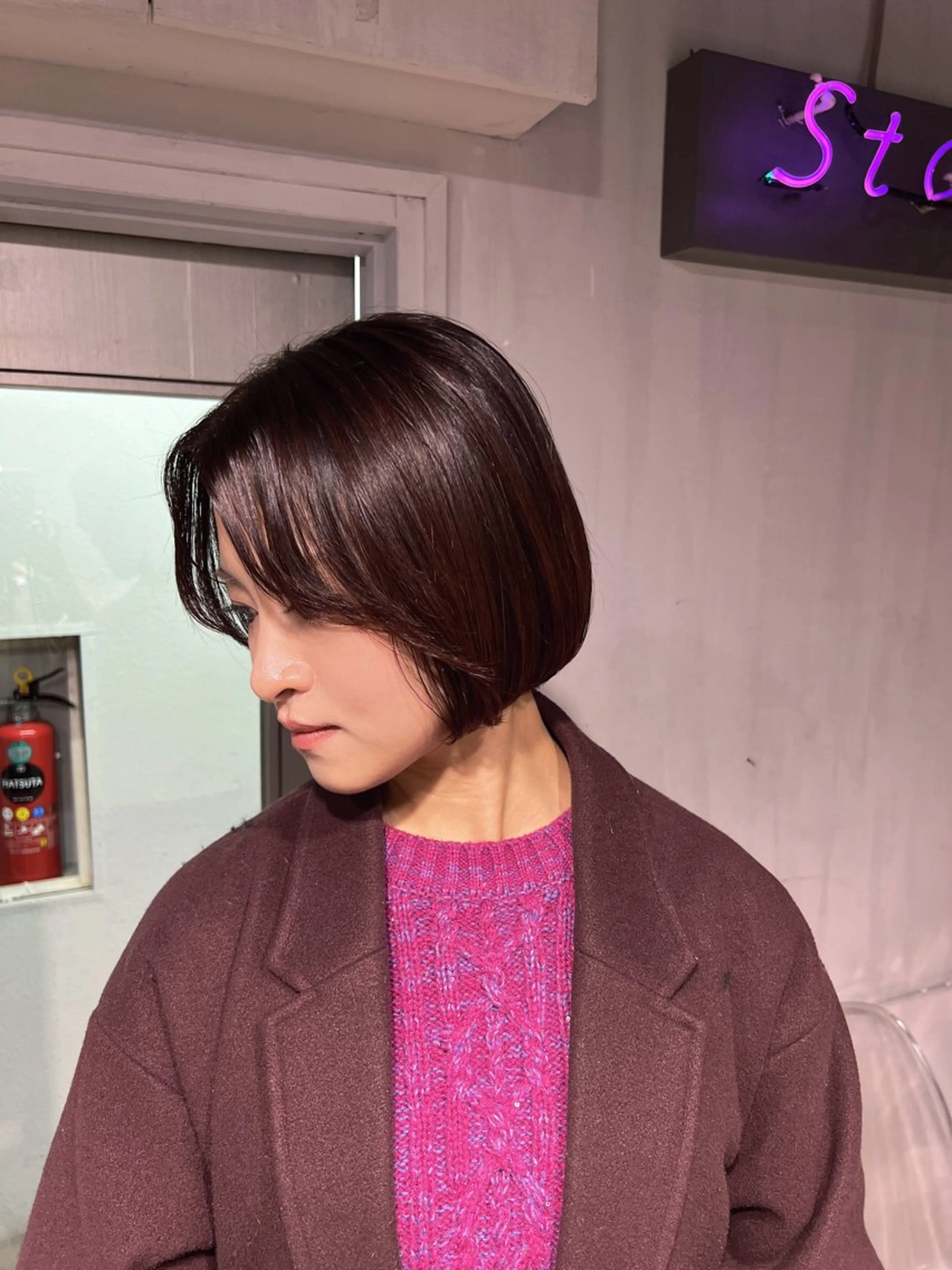 ショート カラー ブリーチ ボブ 韓国風ヘア カット ヘアカラー NANAMI🩵 大人可愛い韓国ヘアのヘアスタイル