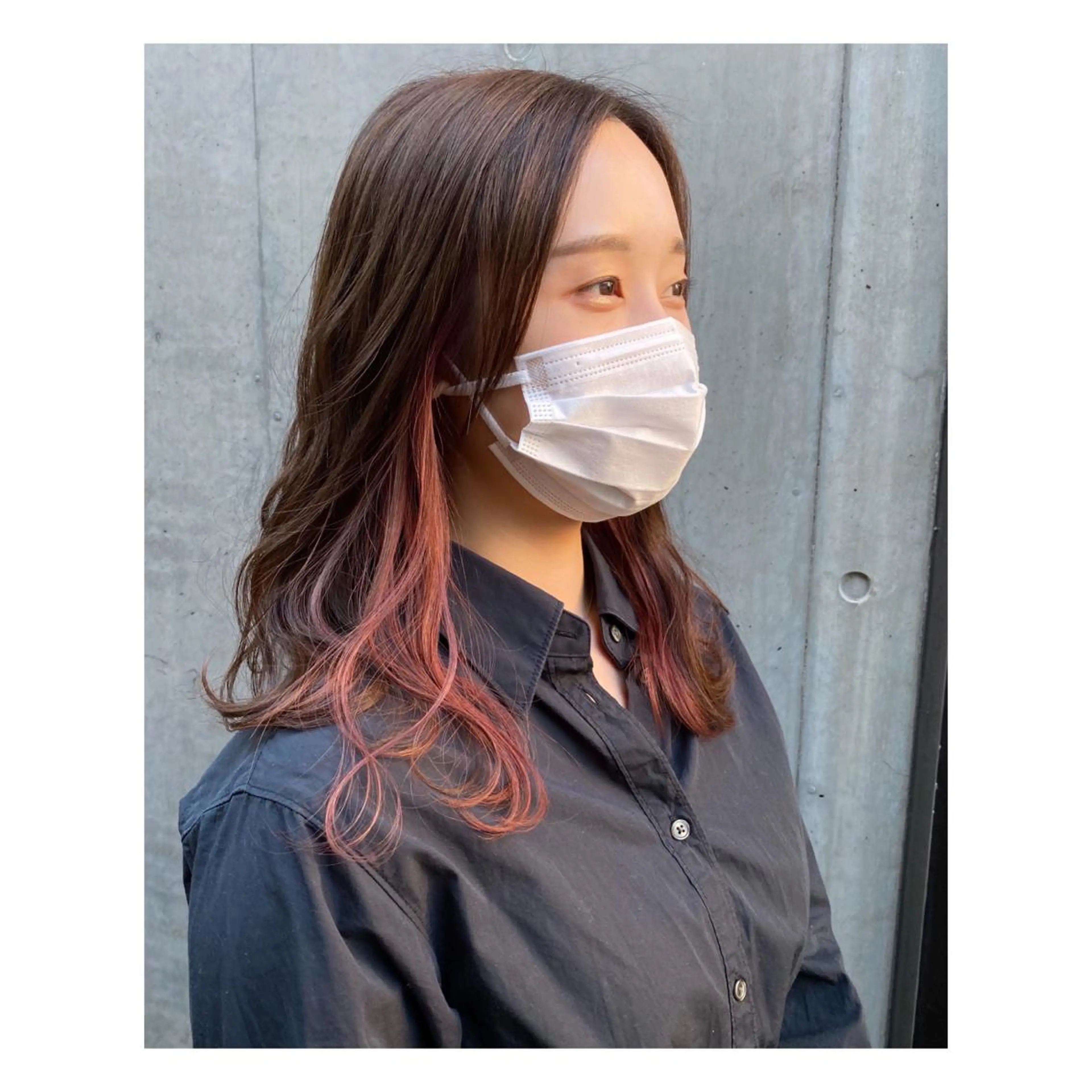 ミディアム カラー 菊池大一 パーマのヘアスタイル