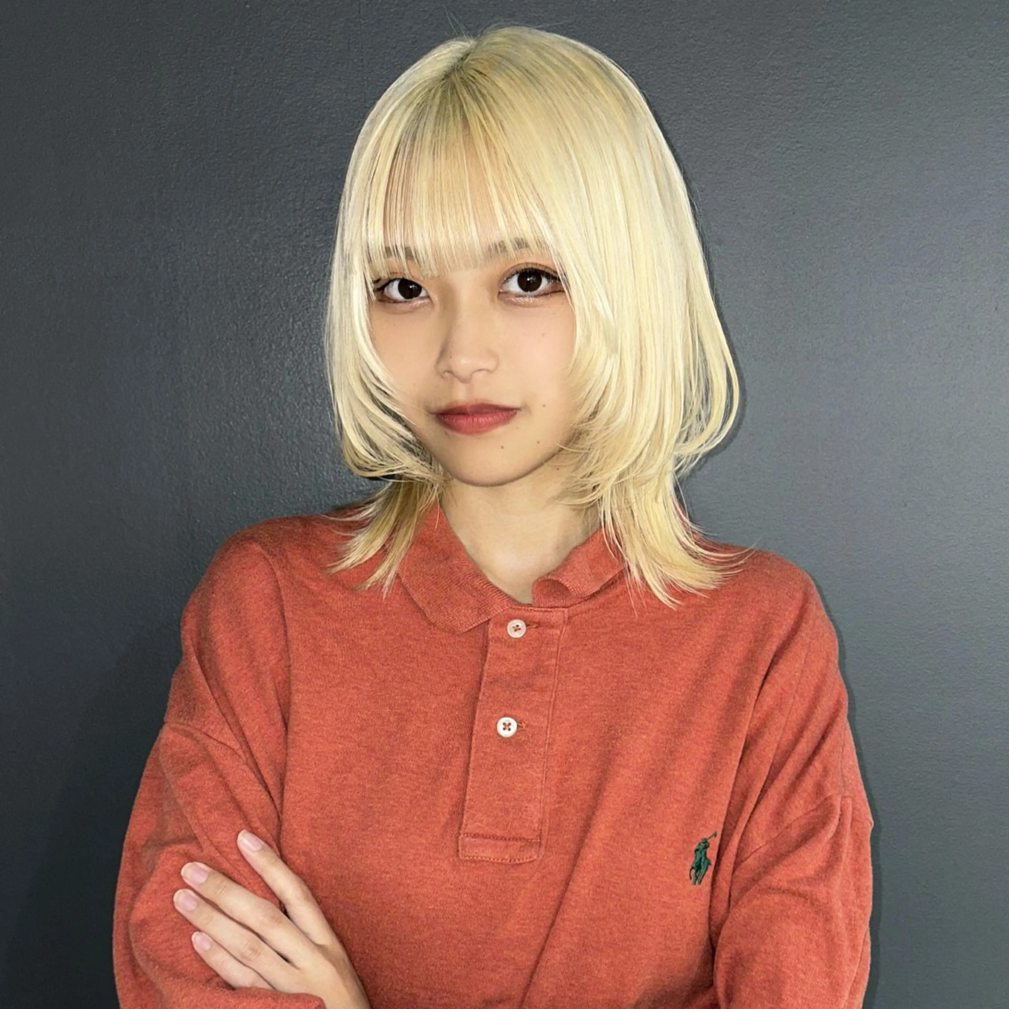 セミロング カラー ★デザインカラー ハイトーン ももか★のヘアスタイル