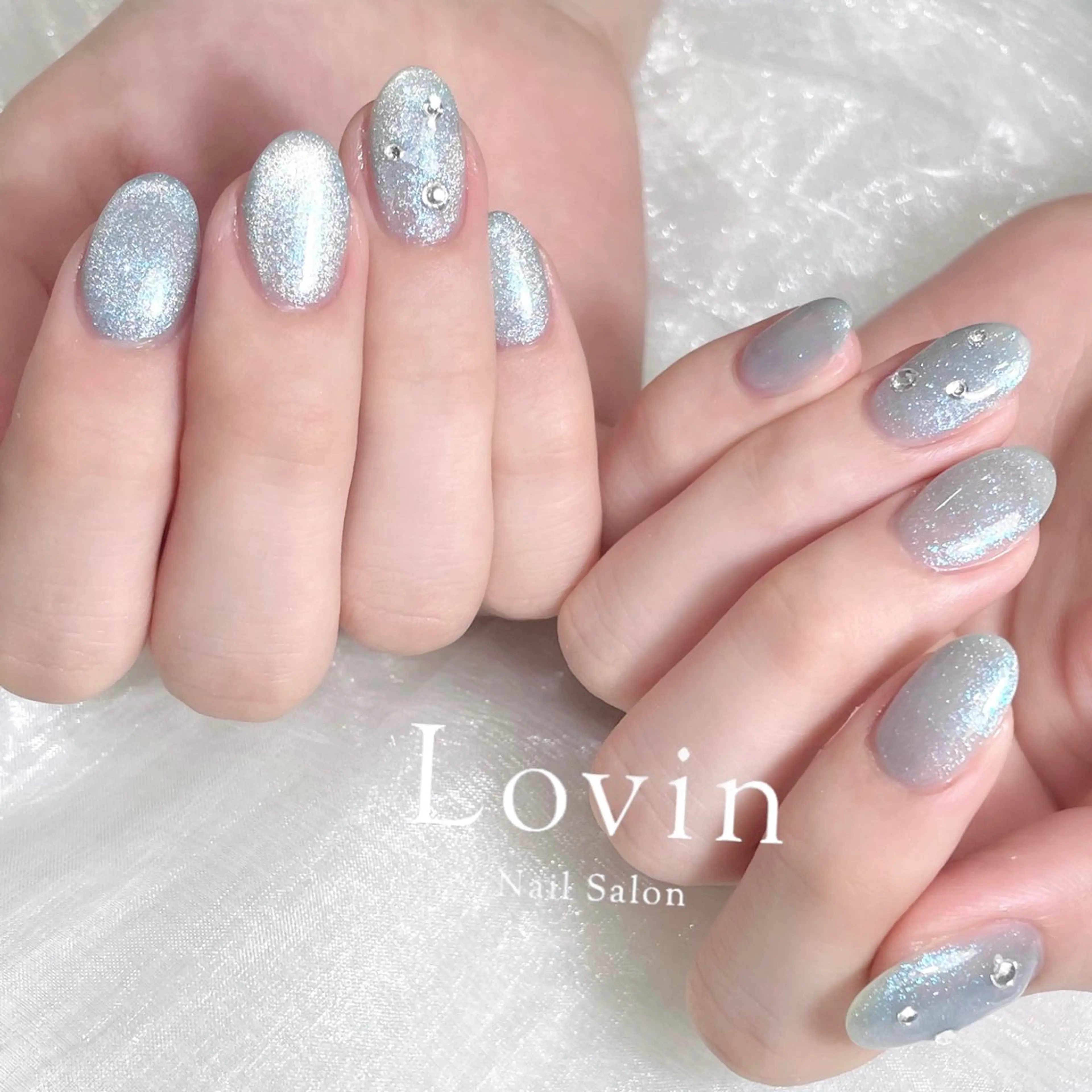 ネイル ジェルネイル マグネットネイル オフィスネイル パラジェル パラジェルプレミアムサロン nail care &spa Lovin［ラヴィン］所属・Azegami Minaのネイルデザイン