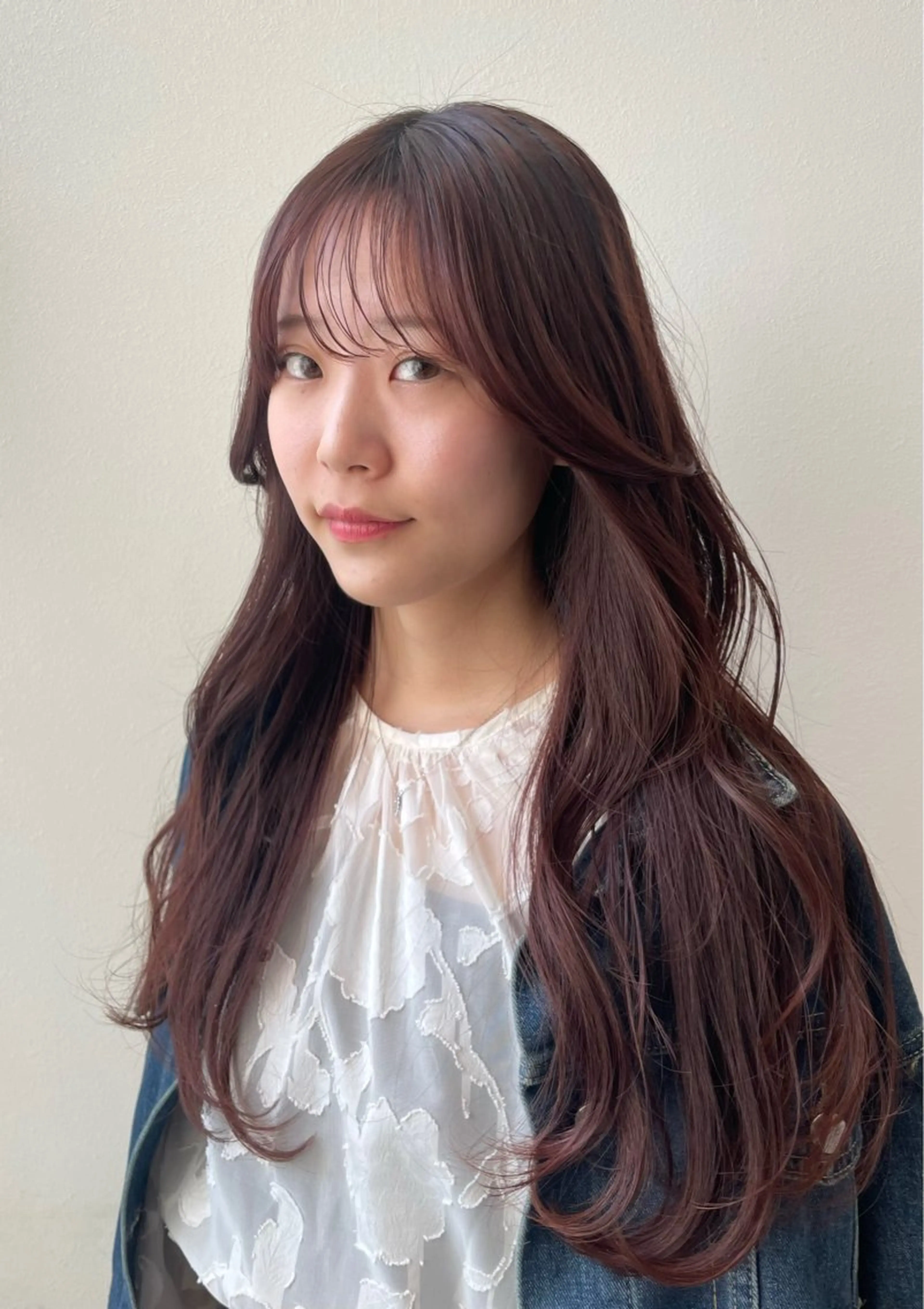 ロング カラー ブラウンカラー ピンクカラー ピンクブラウン レイヤーカット カット ヘアカラー トリートメント k-two✨たき艶感 カラー／美髪矯正のヘアスタイル