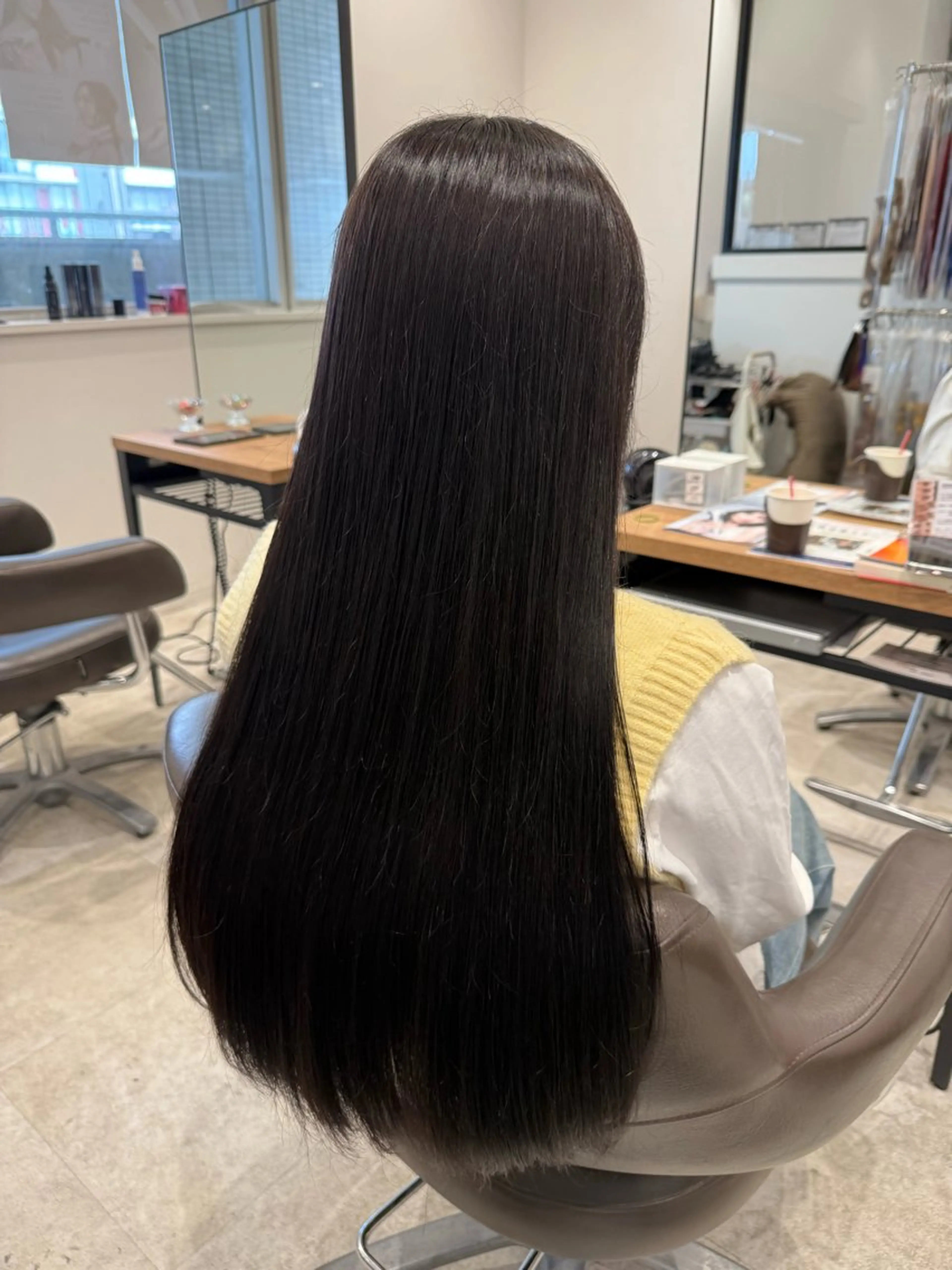ロング カラー ヘアカラー 髪質改善カラー ゆづきのヘアスタイル