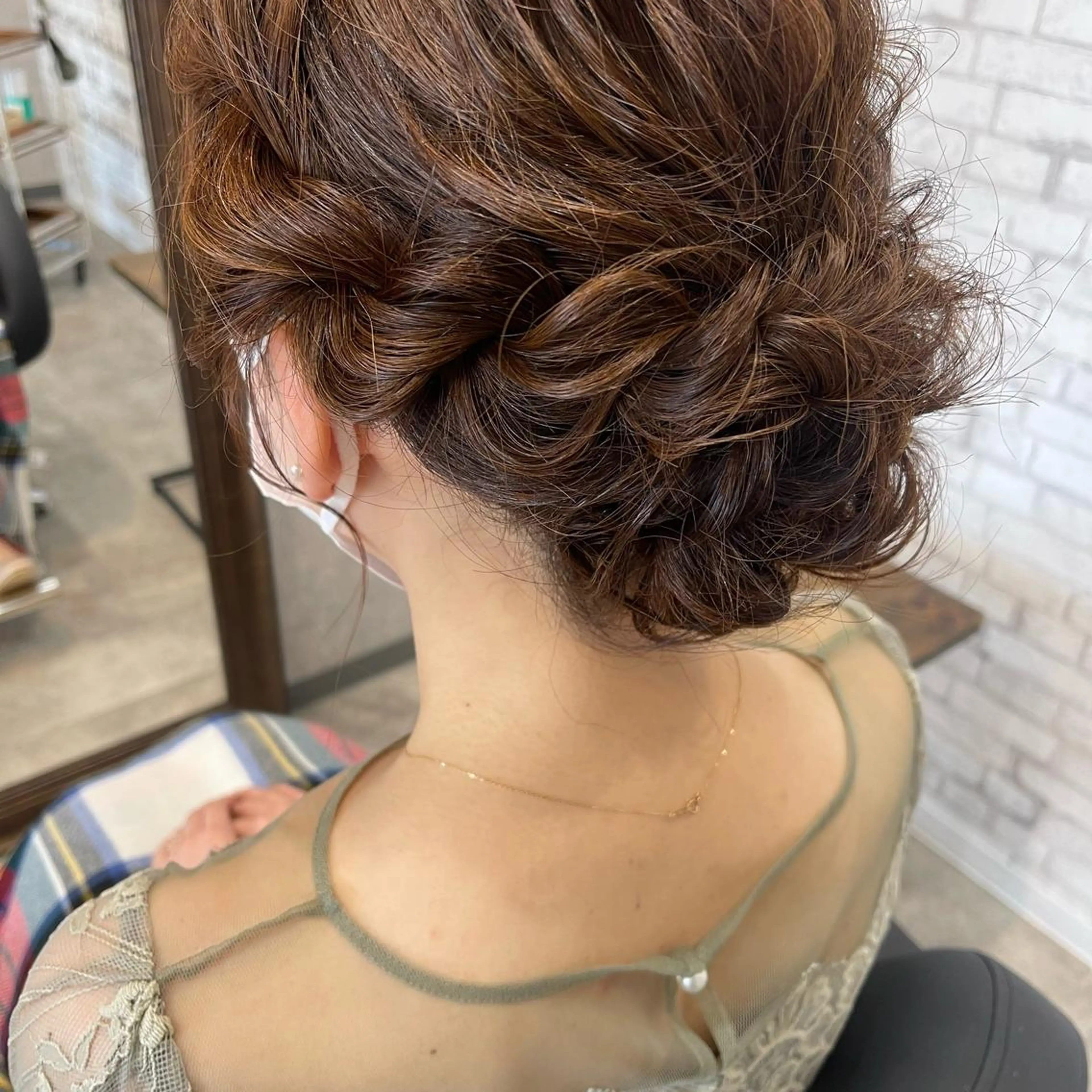 セミロング カラー ヘアアレンジ ヘアセット merci.所属・🌻まさの あいり🌻のヘアスタイル
