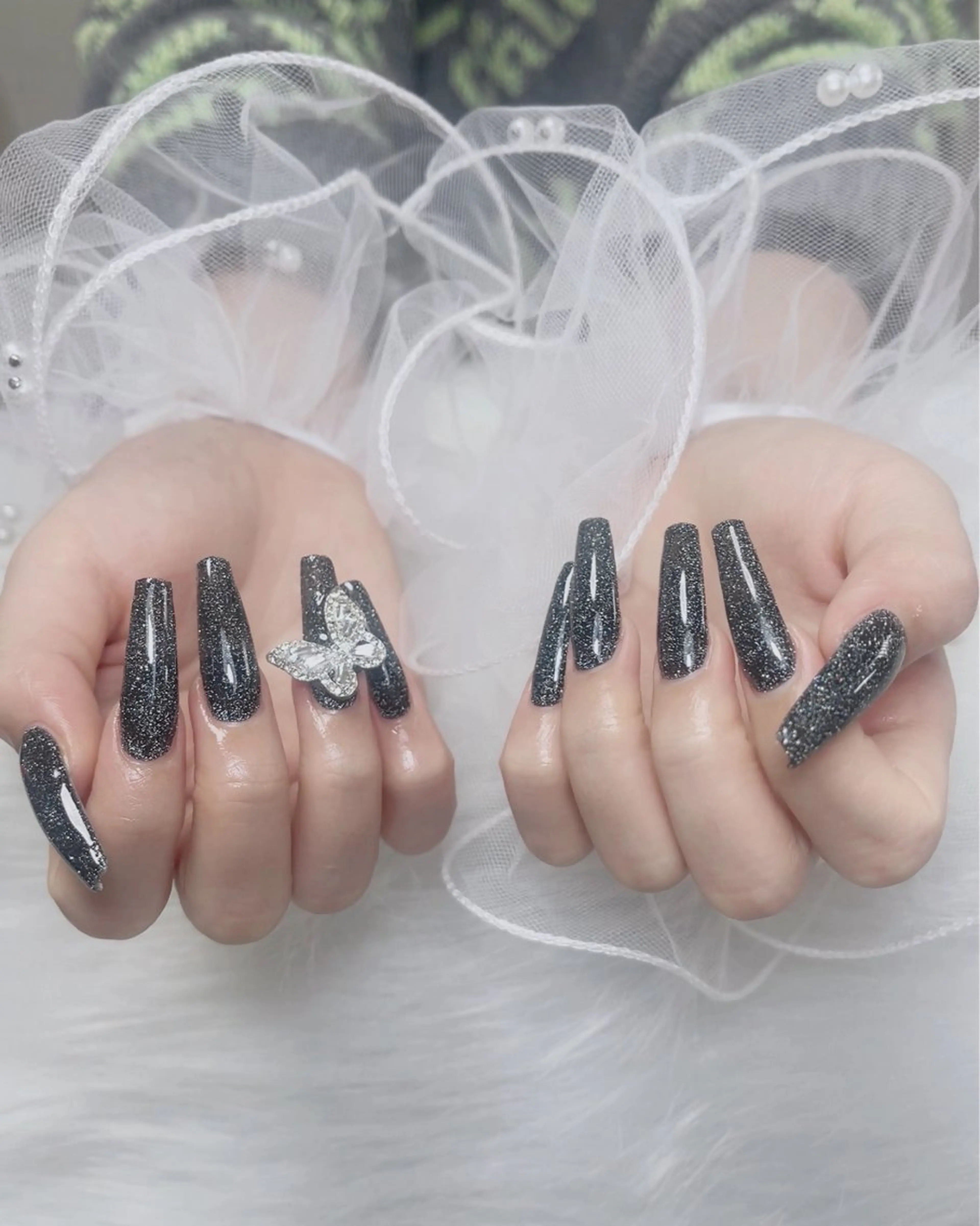 ネイル フラッシュネイル ラメ(グリッター) ハンドネイル HIN NAILのネイルデザイン