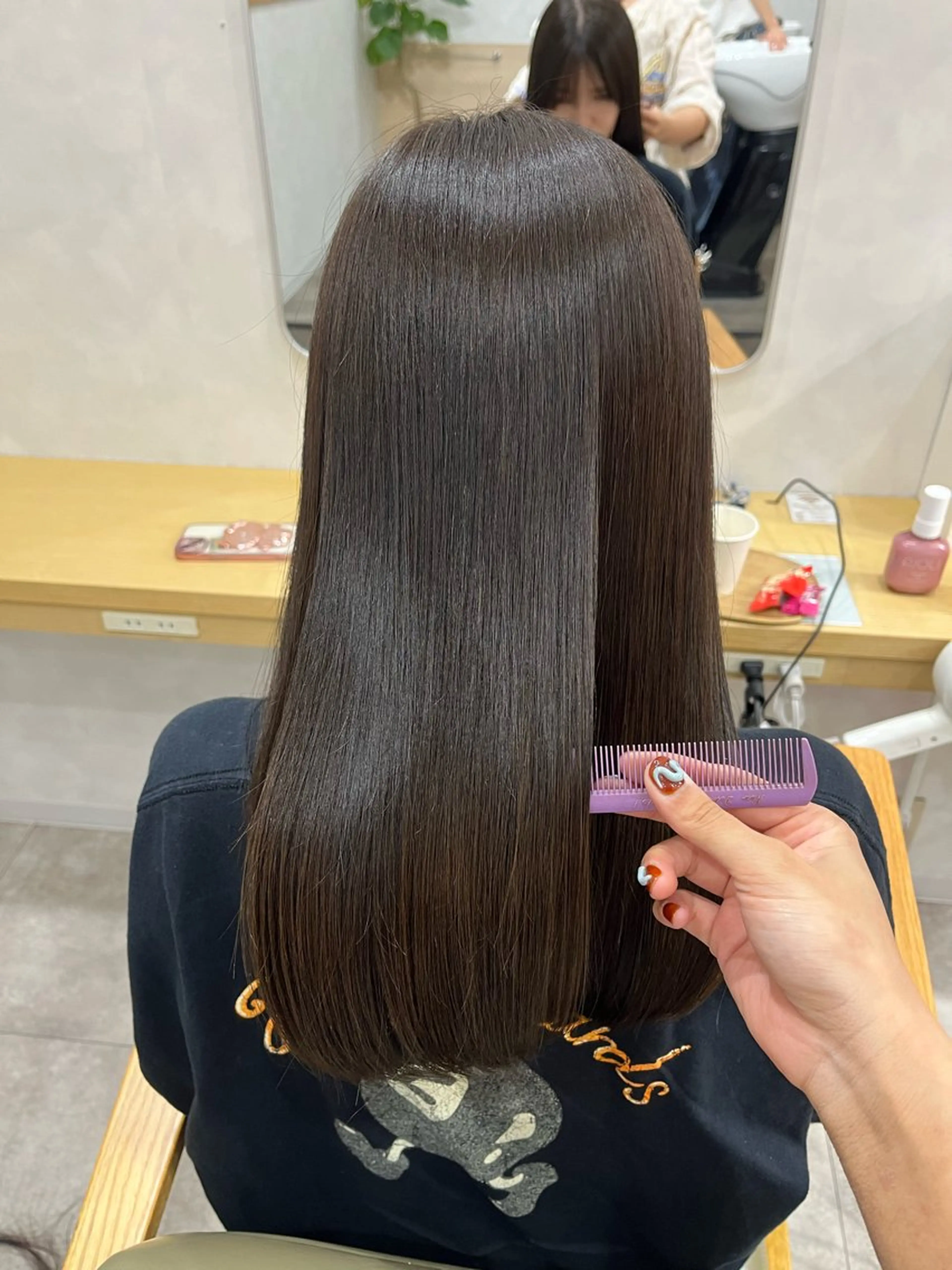 セミロング カラー 髪質改善 カット ヘアカラー トリートメント 髪質改善/レイヤー/ ボブ/磯野史歩のヘアスタイル