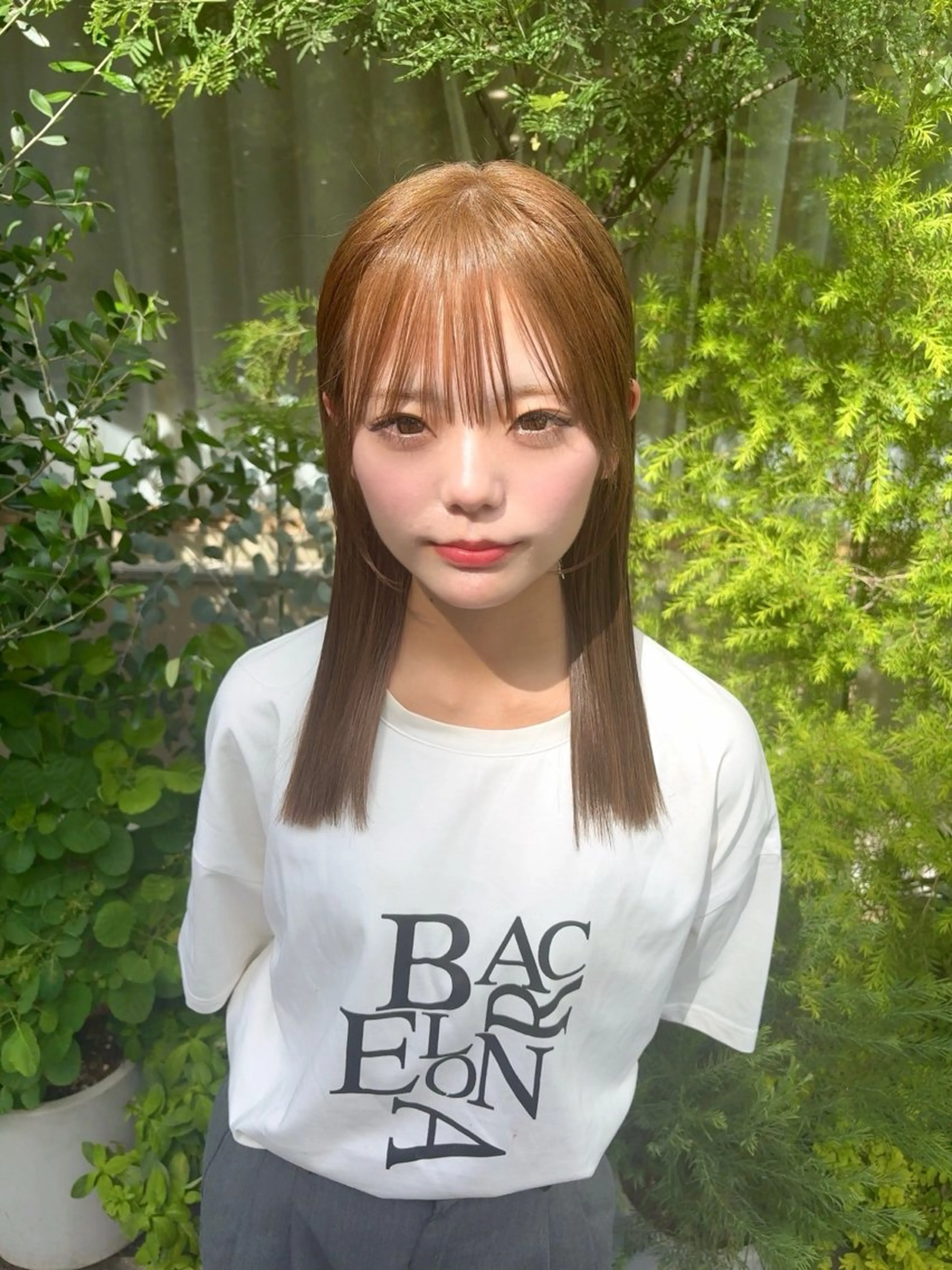 ミディアム ヘアカラー merc.🧸🫧 平山莉子のヘアスタイル