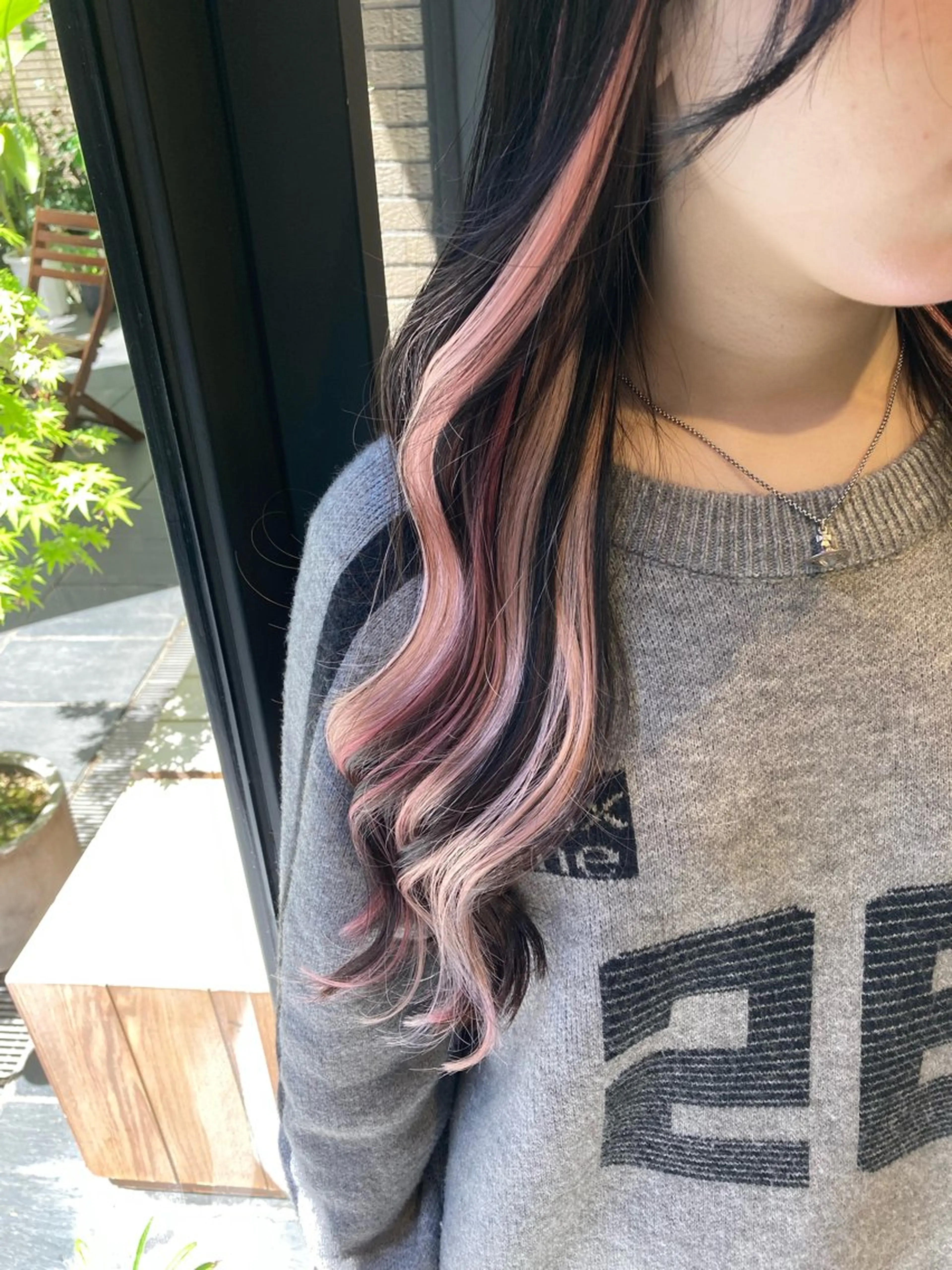 セミロング ✨最安値✨エクステ カラー🌼つきな🌼のヘアスタイル