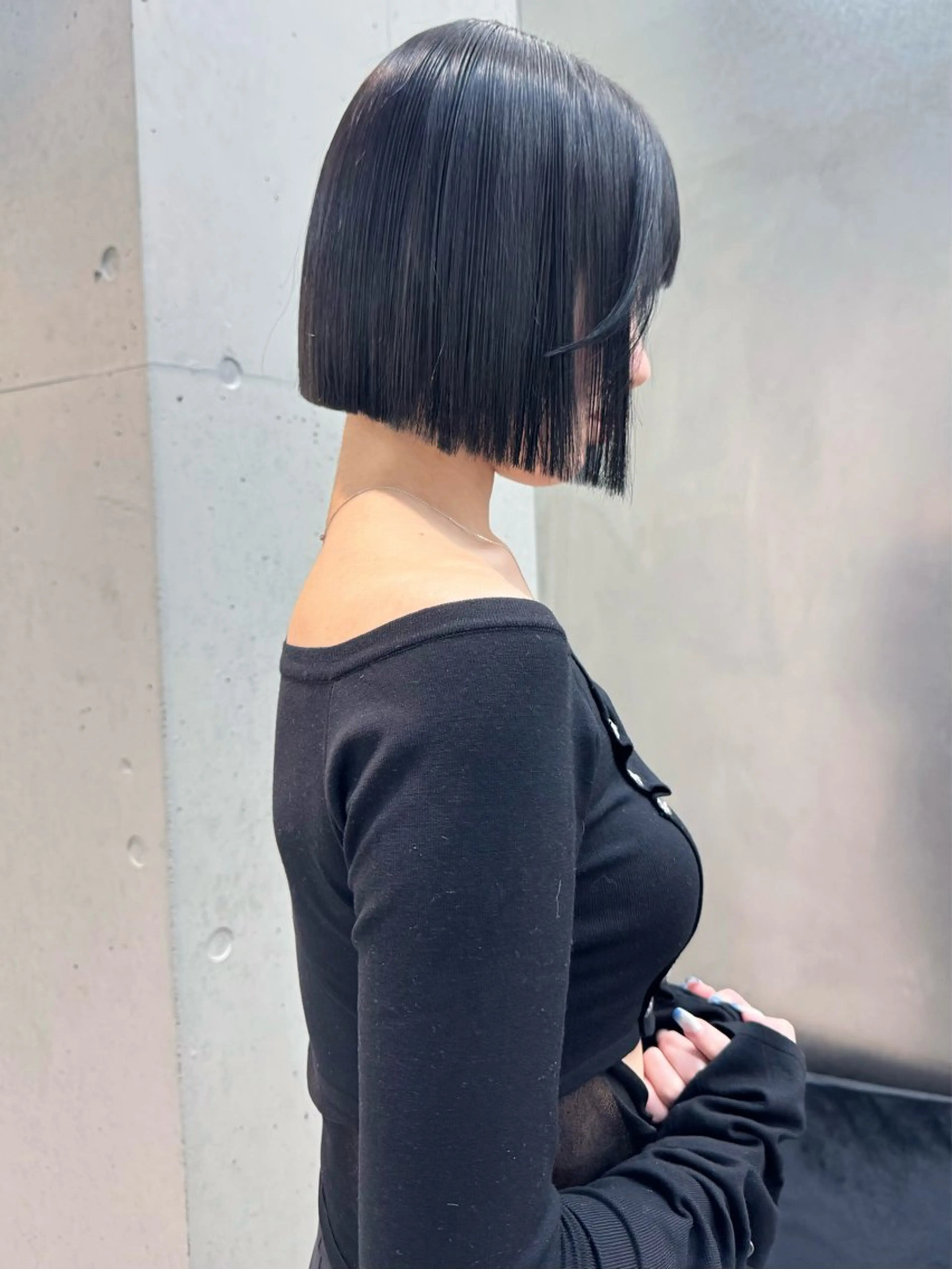 ショート ボブ 韓国風ヘア ワンホンヘア カット ヘアカラー トリートメント SOYON nanamiのヘアスタイル