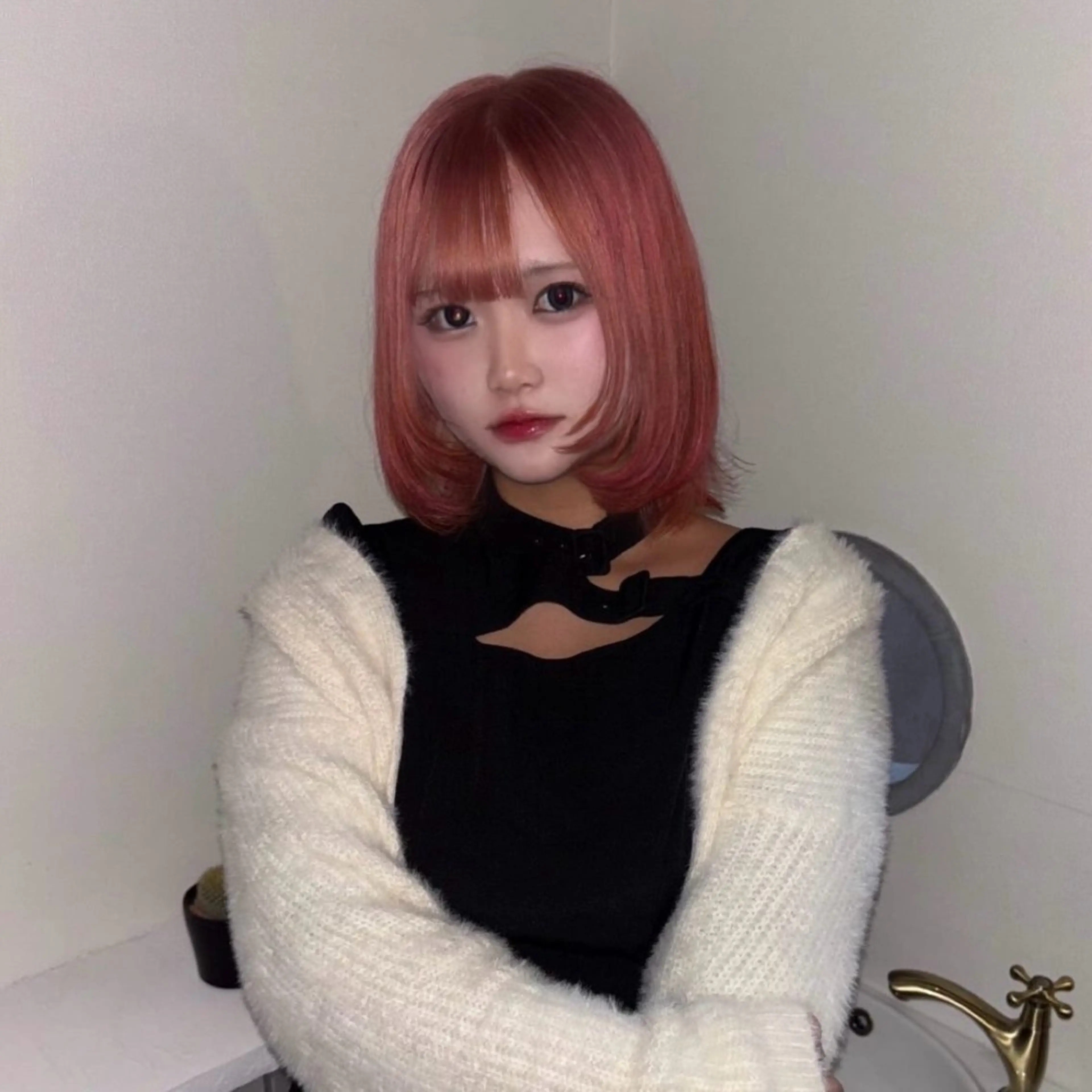 【🎟️🩰秋冬っぽ暖色カラー🩰🎟️】ブリーチカラー+髪質改善トリートメント✨の写真