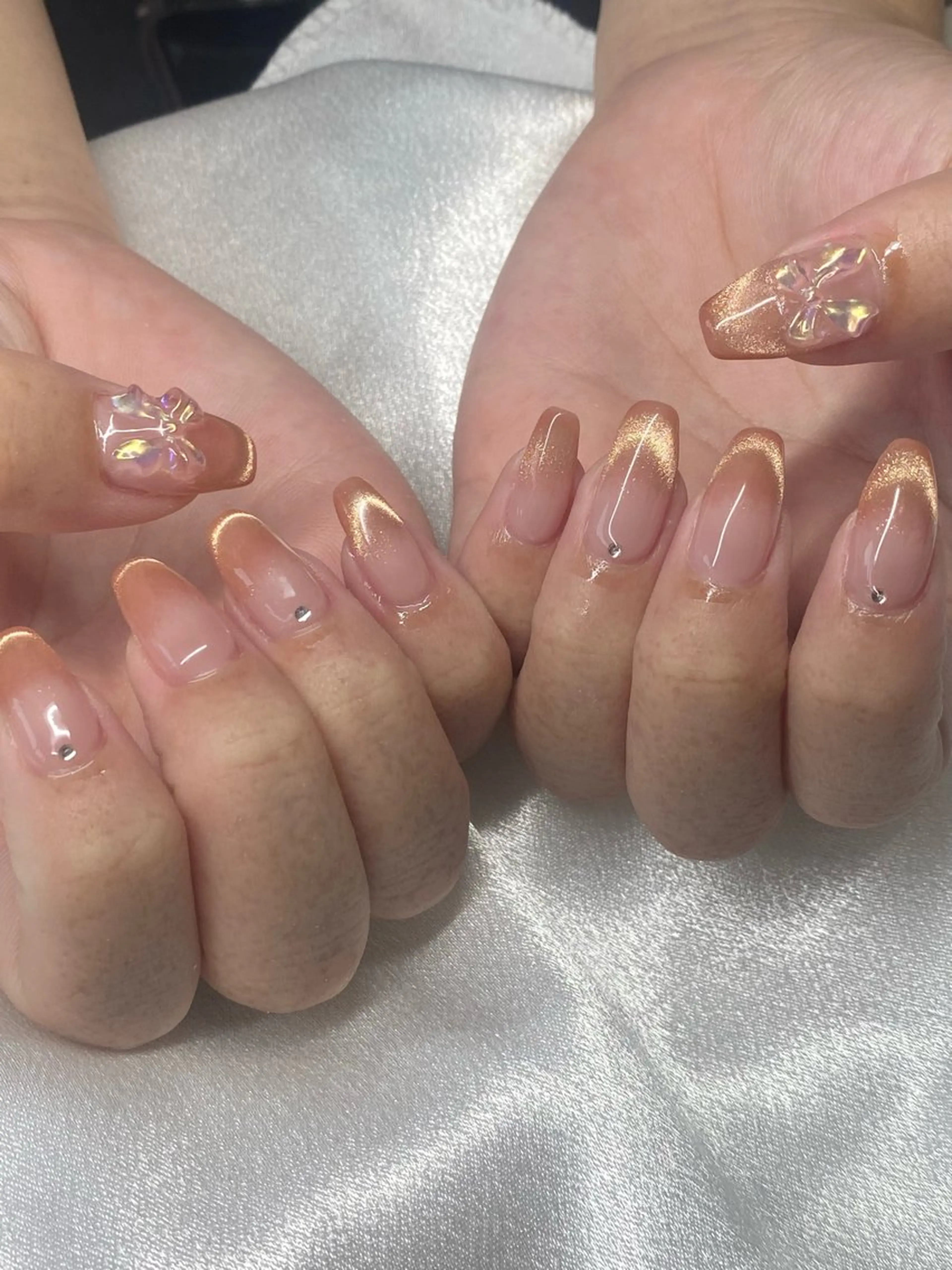 ネイル リボン ハンドネイル salonJUNO所属・salon JUNOのネイルデザイン