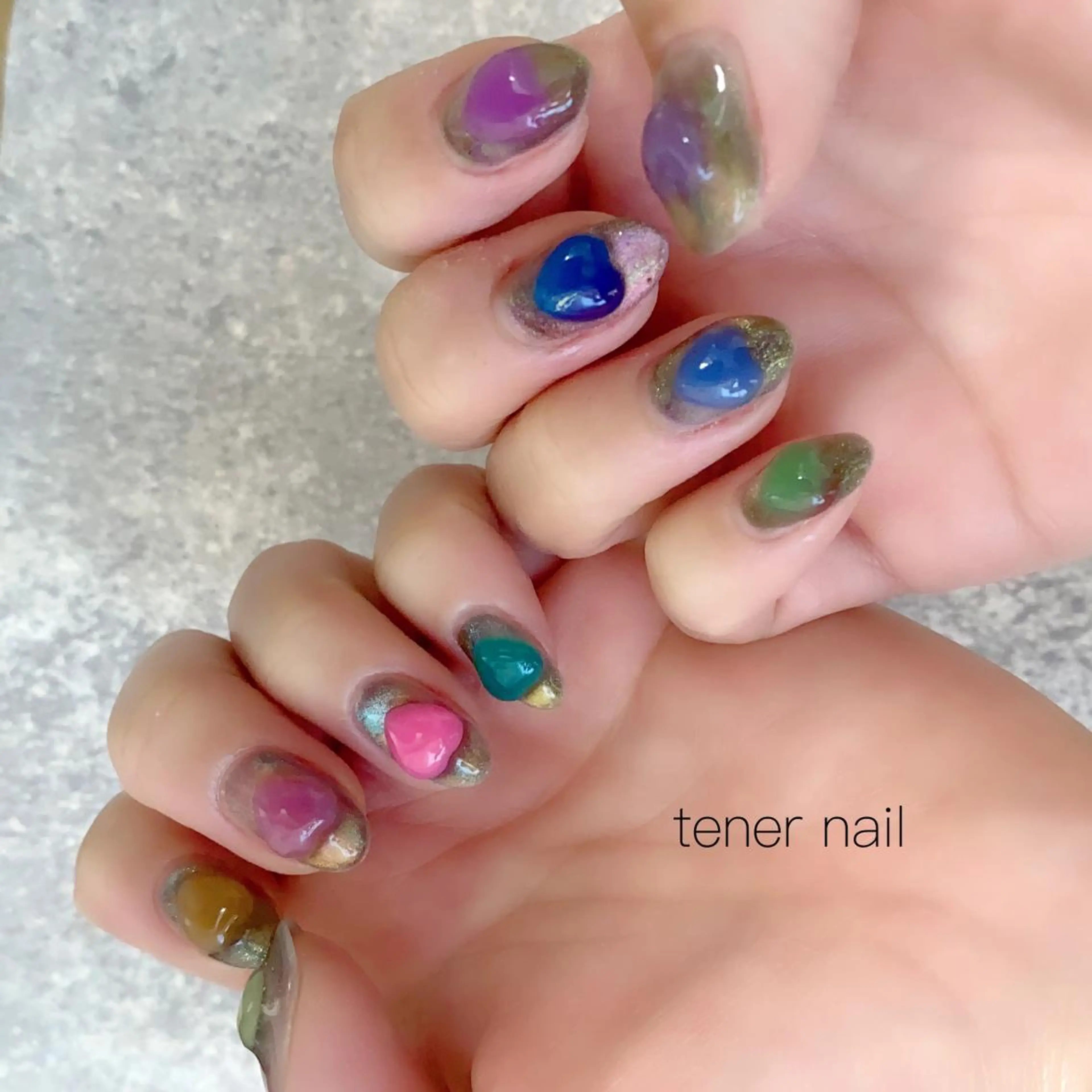 ネイル ハート tener  nail  テネルネイル所属・テネルネイル tener nailのネイルデザイン