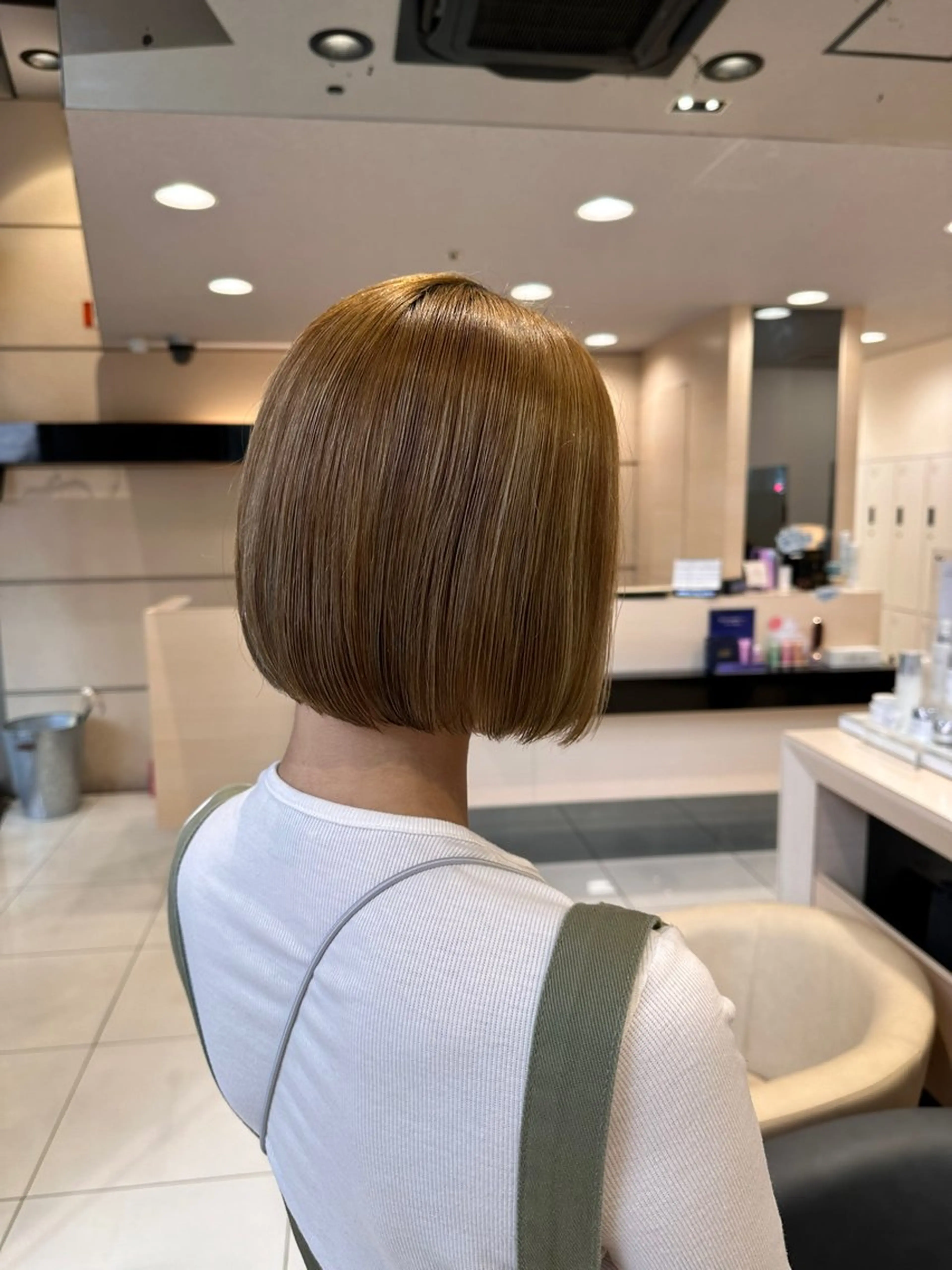 ミディアム カラー ヘアカラー トリートメント クロスパーマ/うる艶 カラー/Kurumiのヘアスタイル