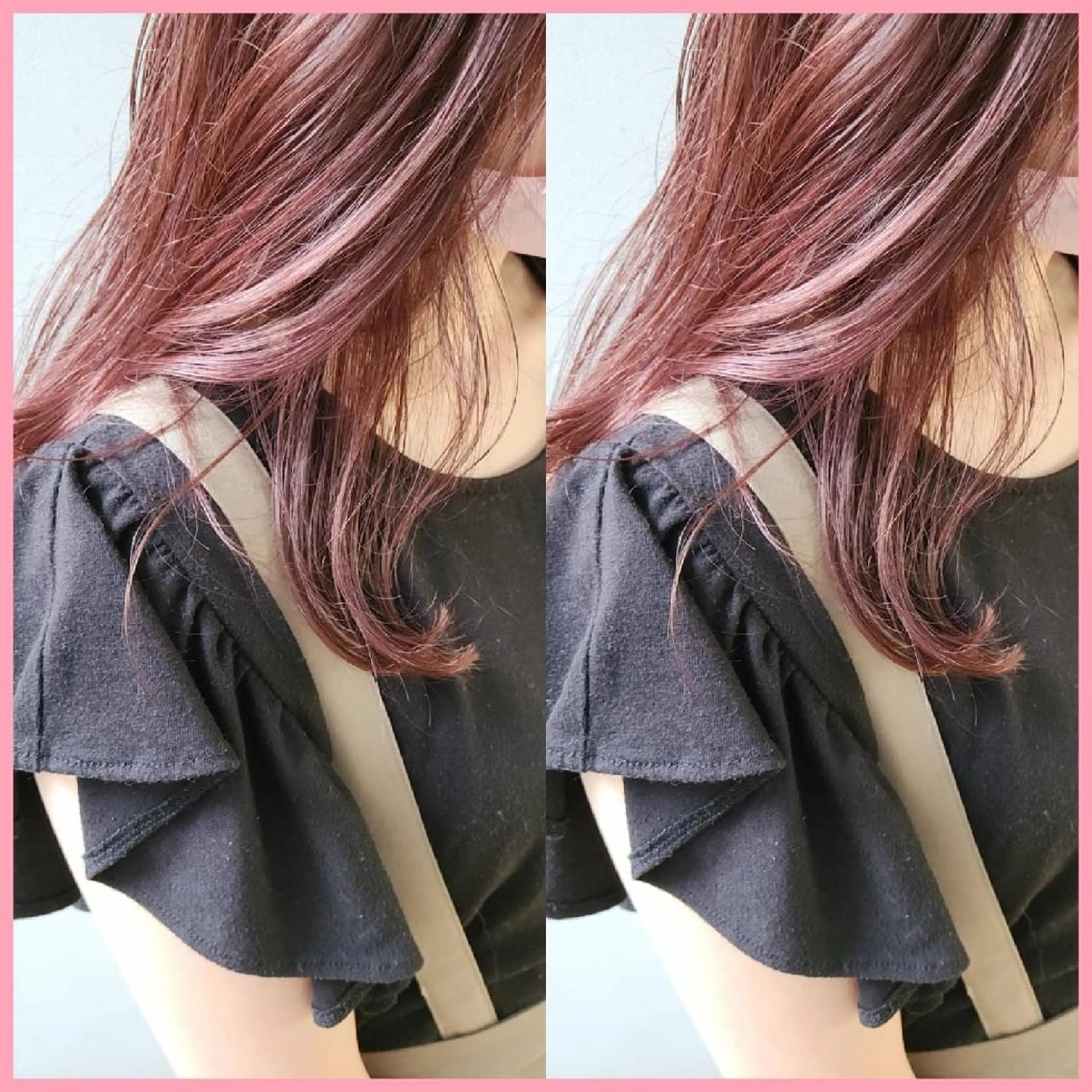 ロング カラー ベージュカラー ブリーチ ブリーチなしカラー ピンクカラー ピンクベージュ [Lil by  JIL BLAN]所属・田中 孝征のヘアスタイル