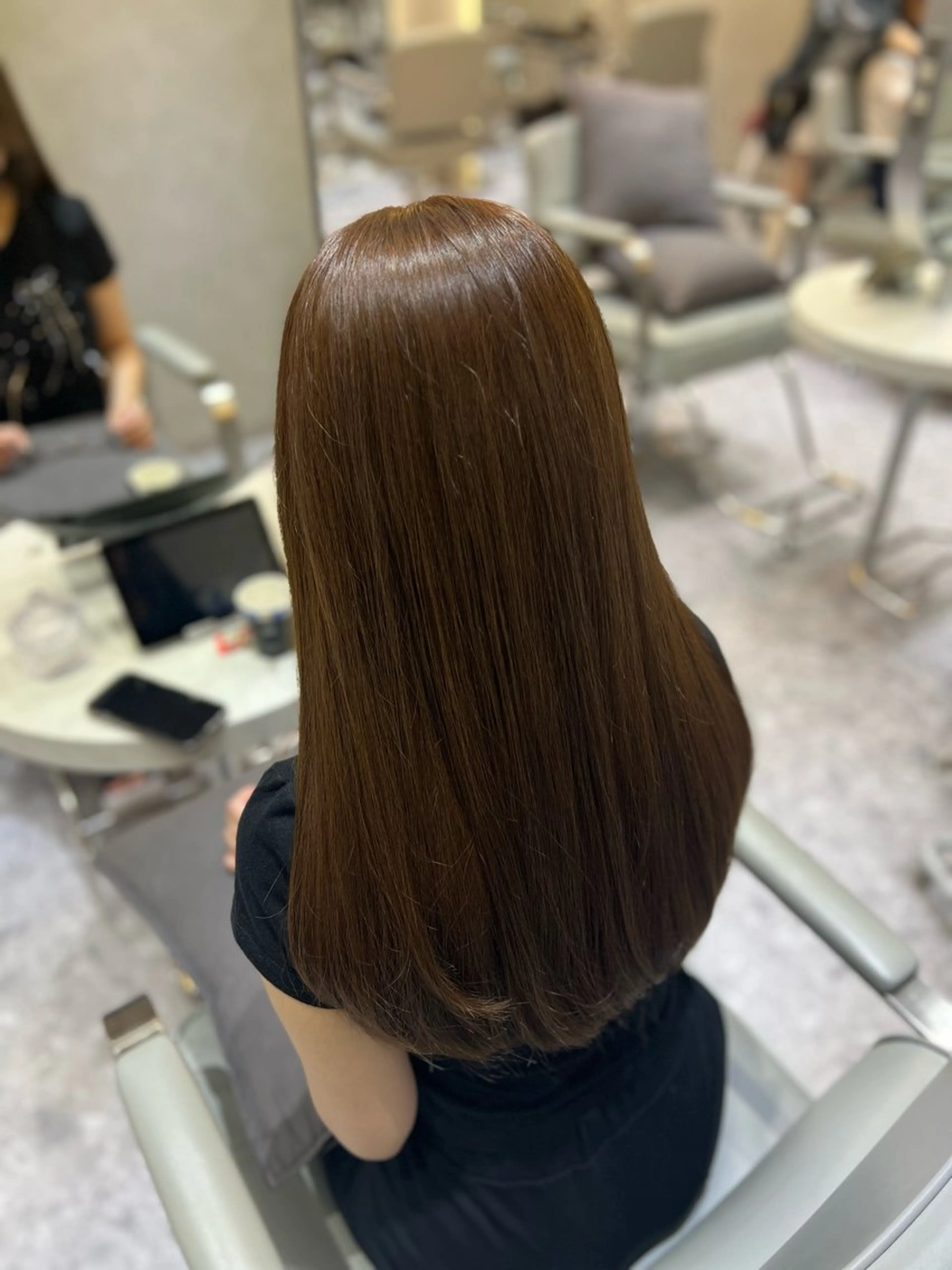 ロング カラー ベージュカラー カット ヘアカラー トリートメント 💎透明感カラー/ 韓国ヘア💎KANAのヘアスタイル