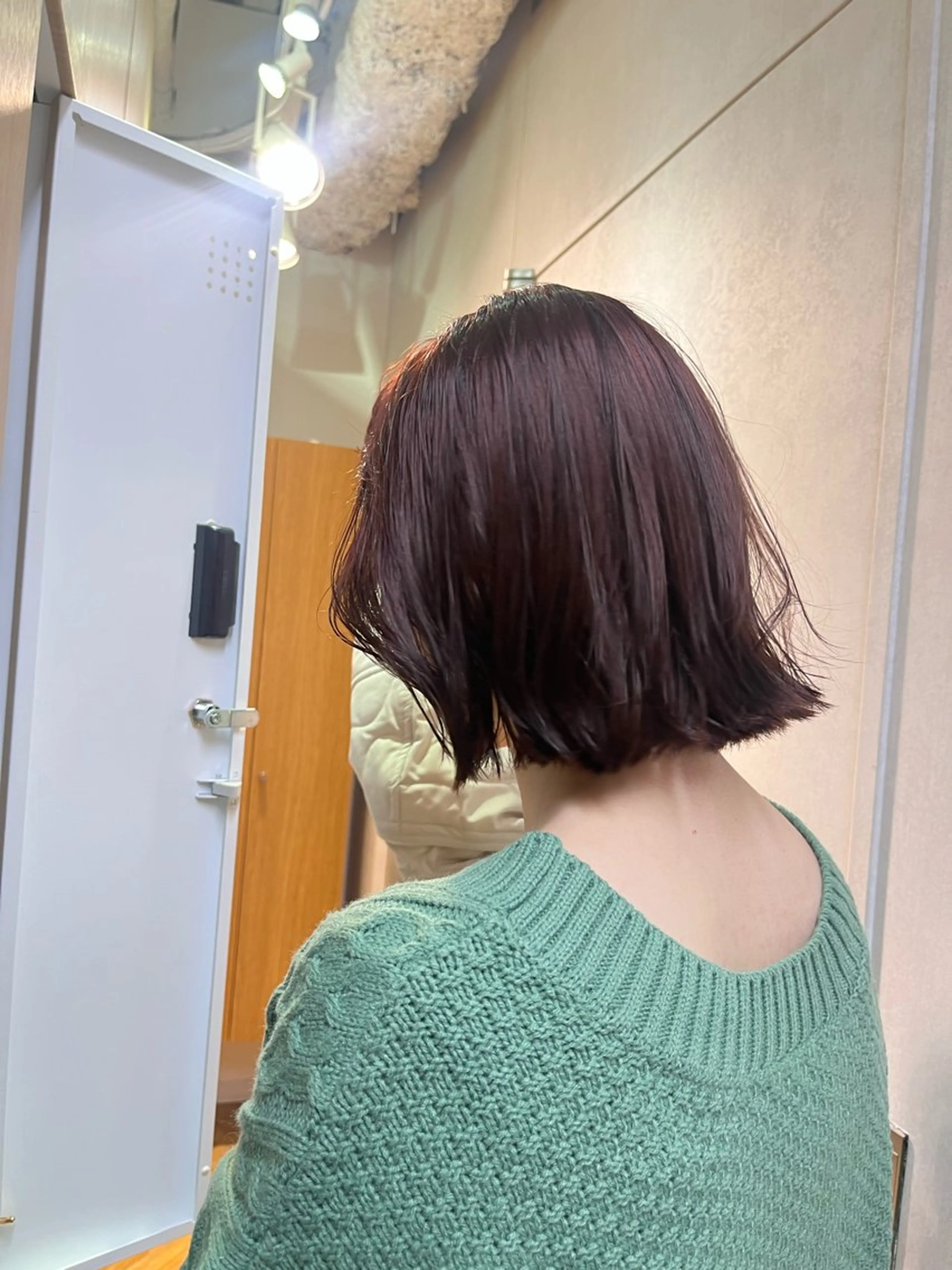 ショート カラー レッドカラー ボブ 阿久津真衣 似合わせカットのヘアスタイル