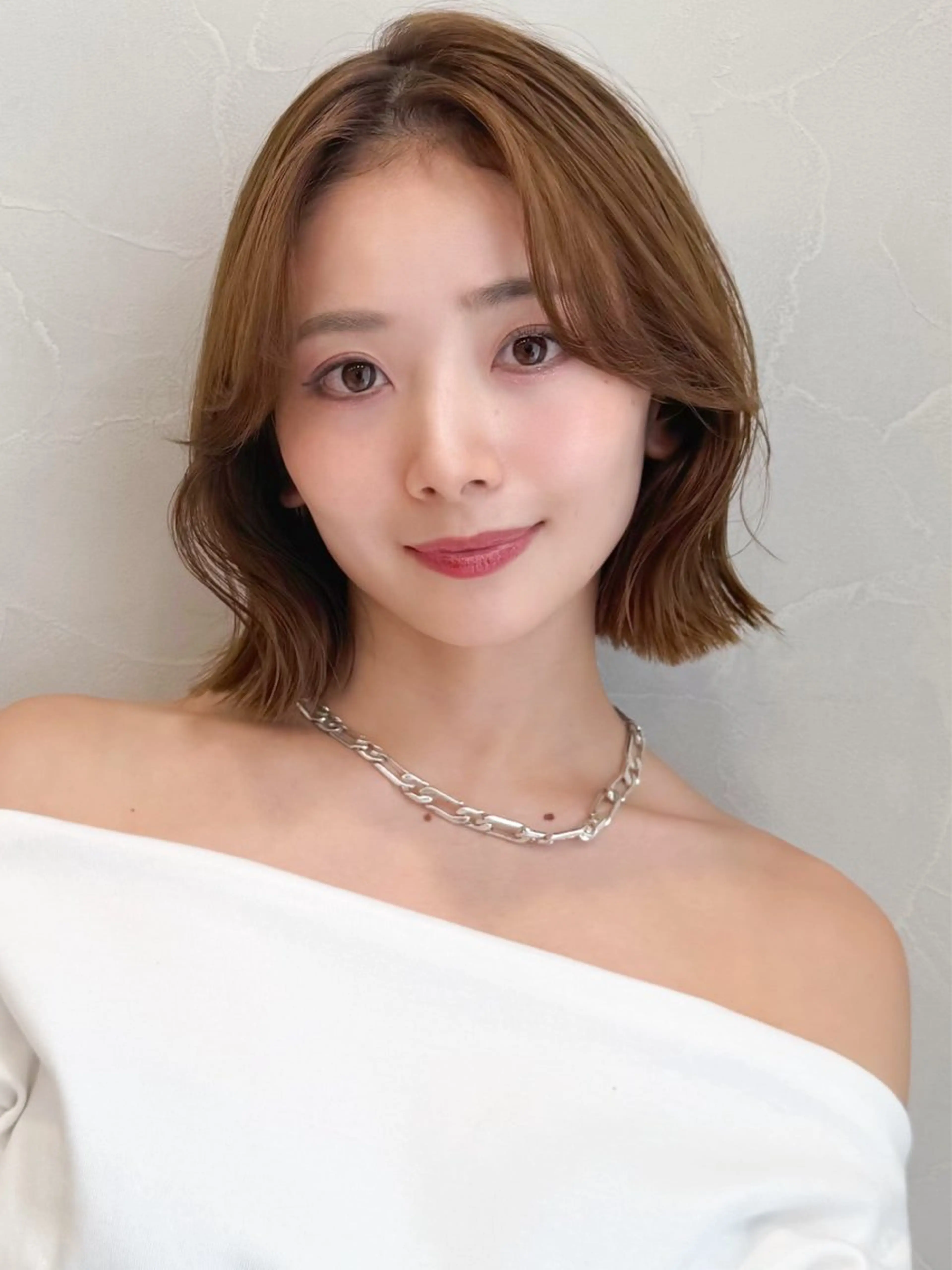 ミディアム カット ヘアカラー トリートメント 💫レイヤー ・ボブ💫小川愛誠のヘアスタイル