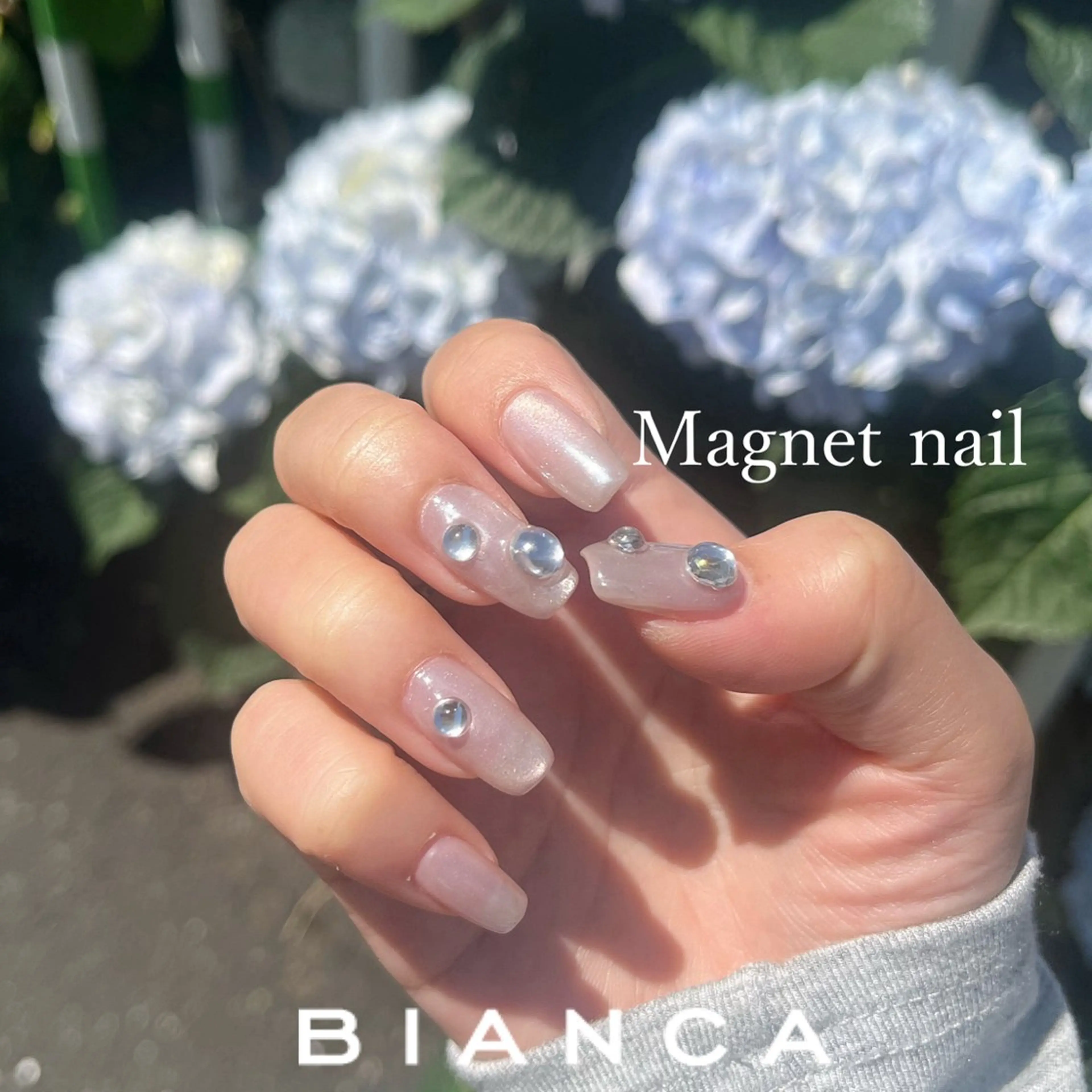 ネイル マグネットネイル ハンドネイル Bianca川口 Nagoyaのネイルデザイン