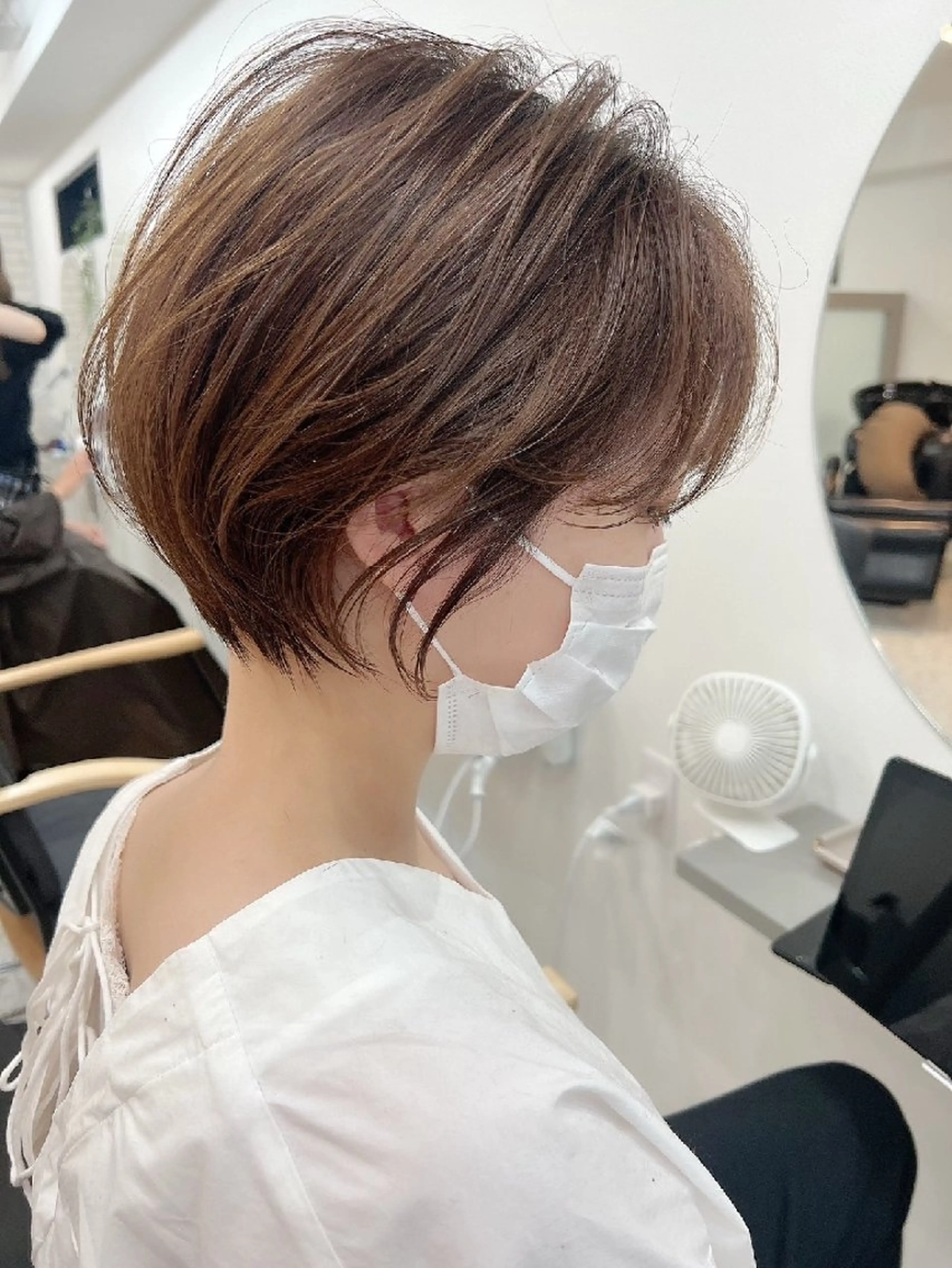 ショート カラー パーマ 田邉 真之助のヘアスタイル