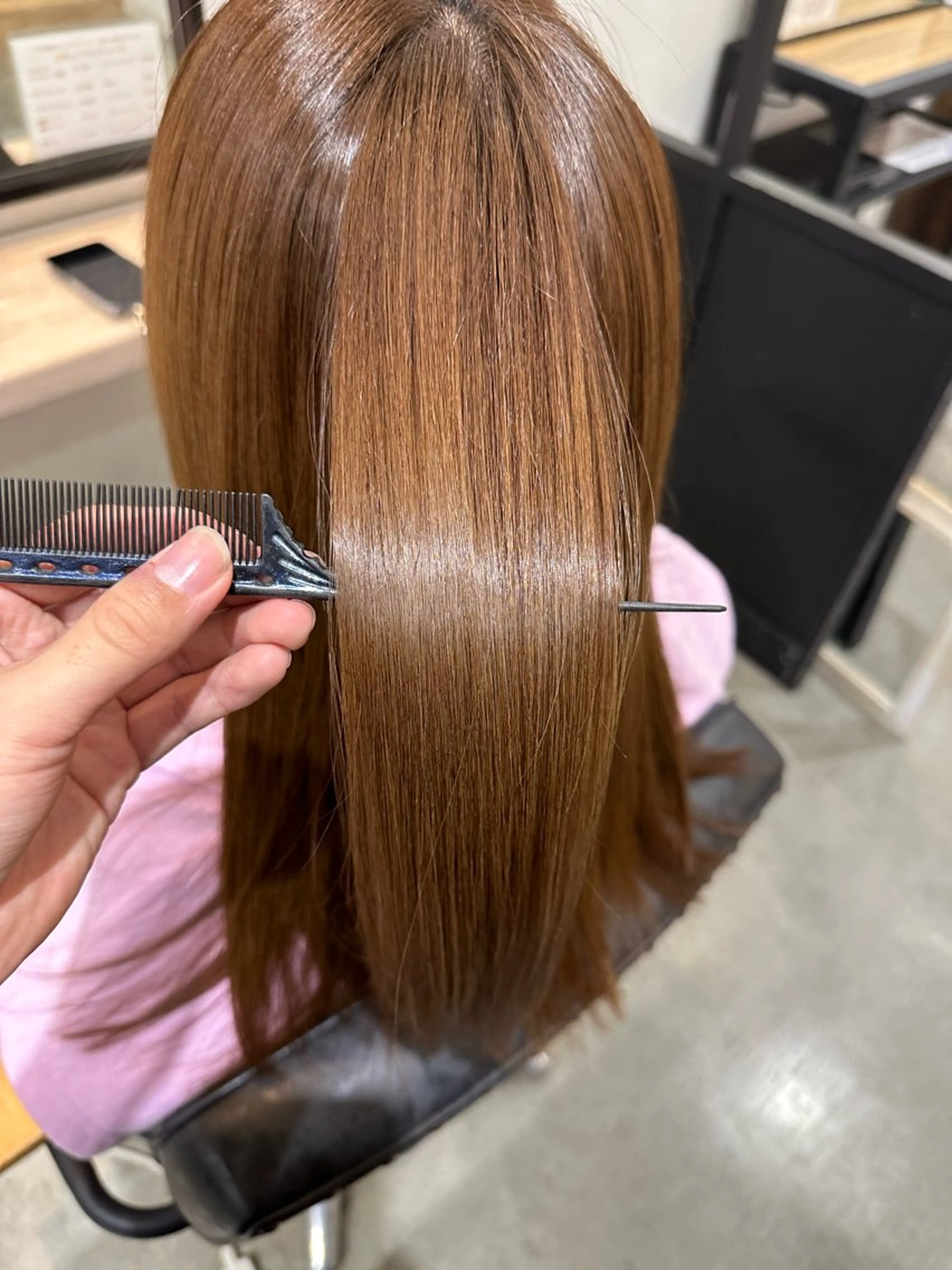 ロング 縮毛矯正 トリートメント 佐古 遼太のヘアスタイル