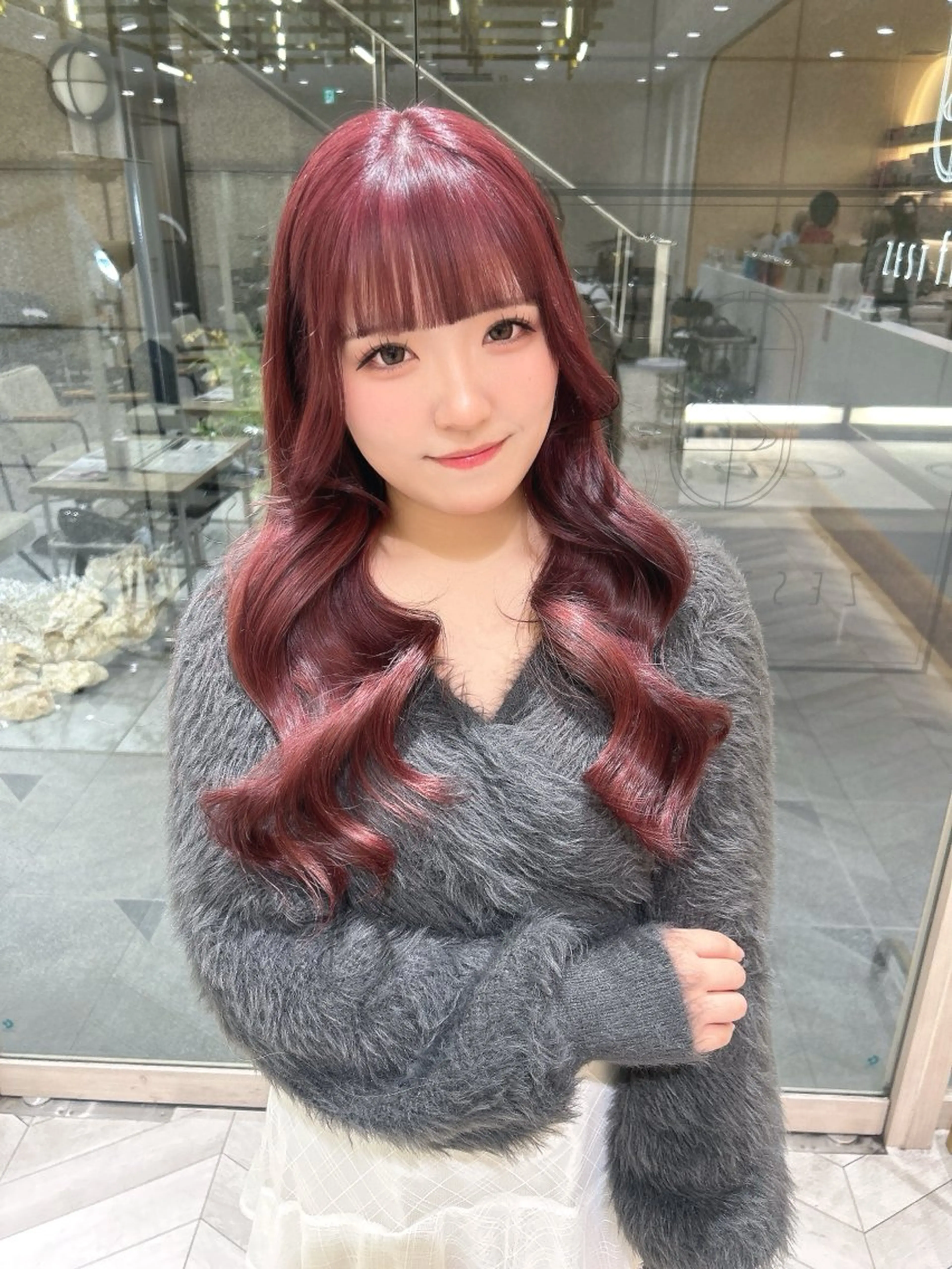 ロング ヘアカラー 🇰🇷韓国スタイル /束間まつげ🎀ミキのヘアスタイル