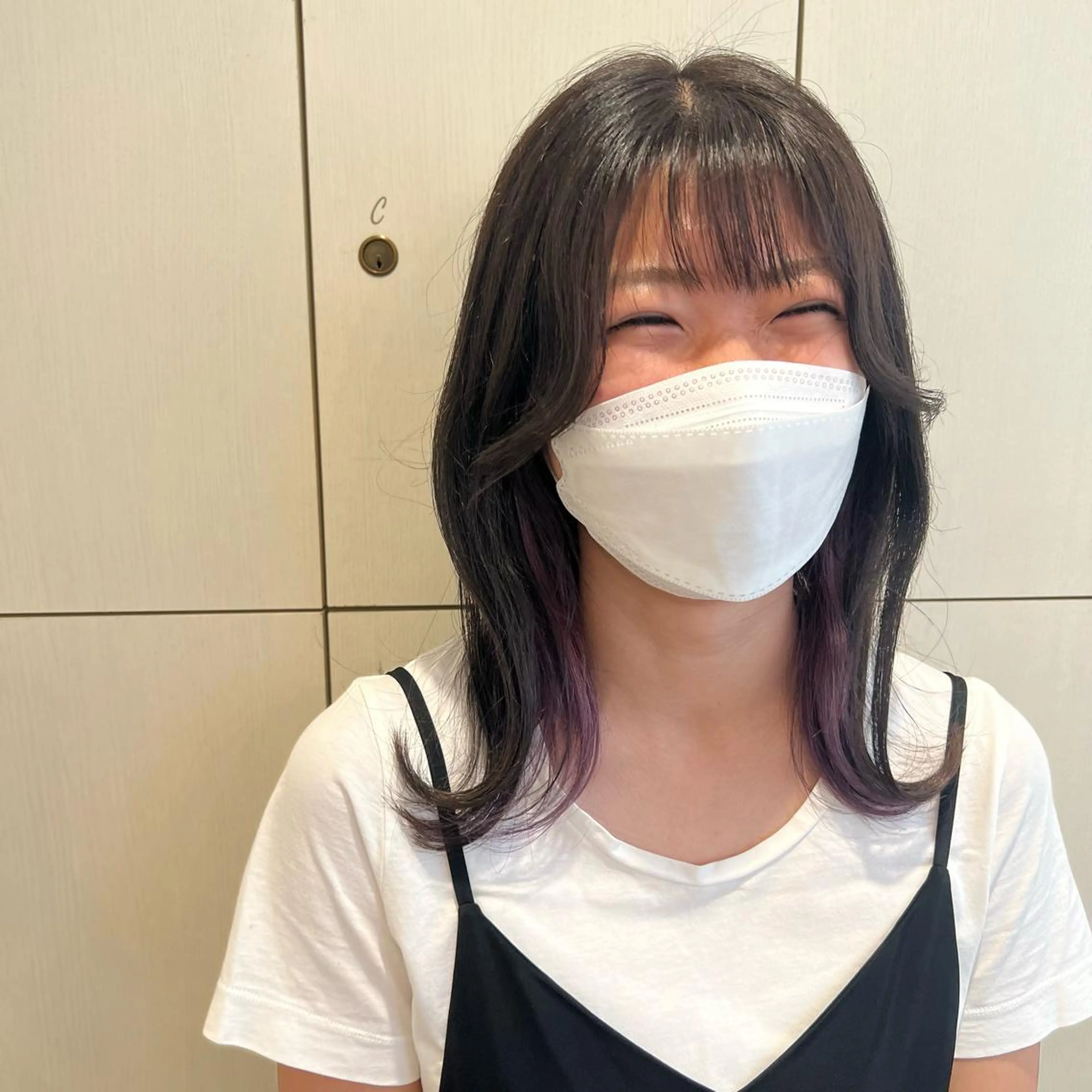 ミディアム カラー インナーカラー SALOWIN川崎WEST店所属・🌷川崎/アレンジ/ 暖色ボブ/コトネ🌷のヘアスタイル