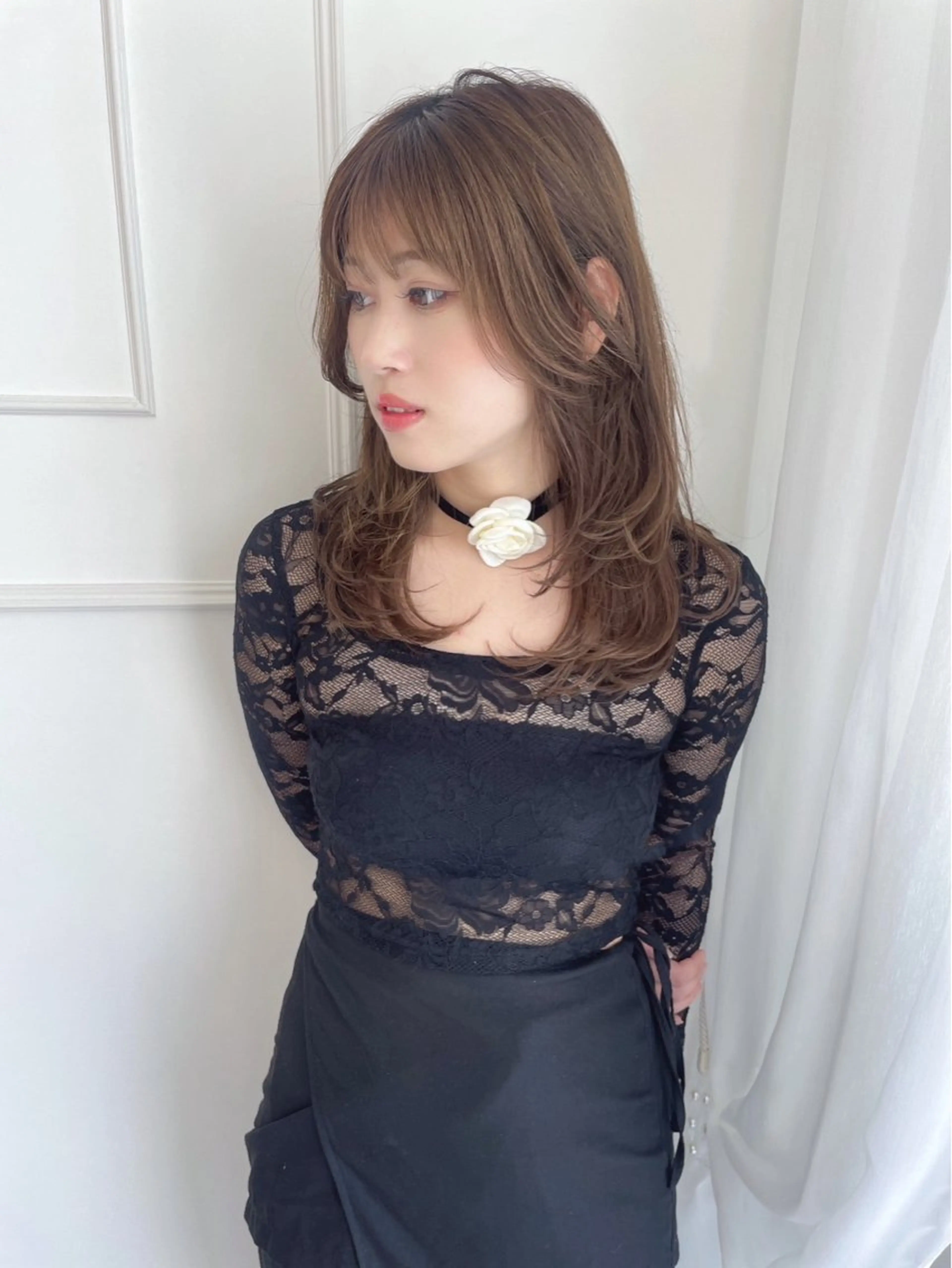 セミロング ParveMix 佐々木梨紗🤍のヘアスタイル