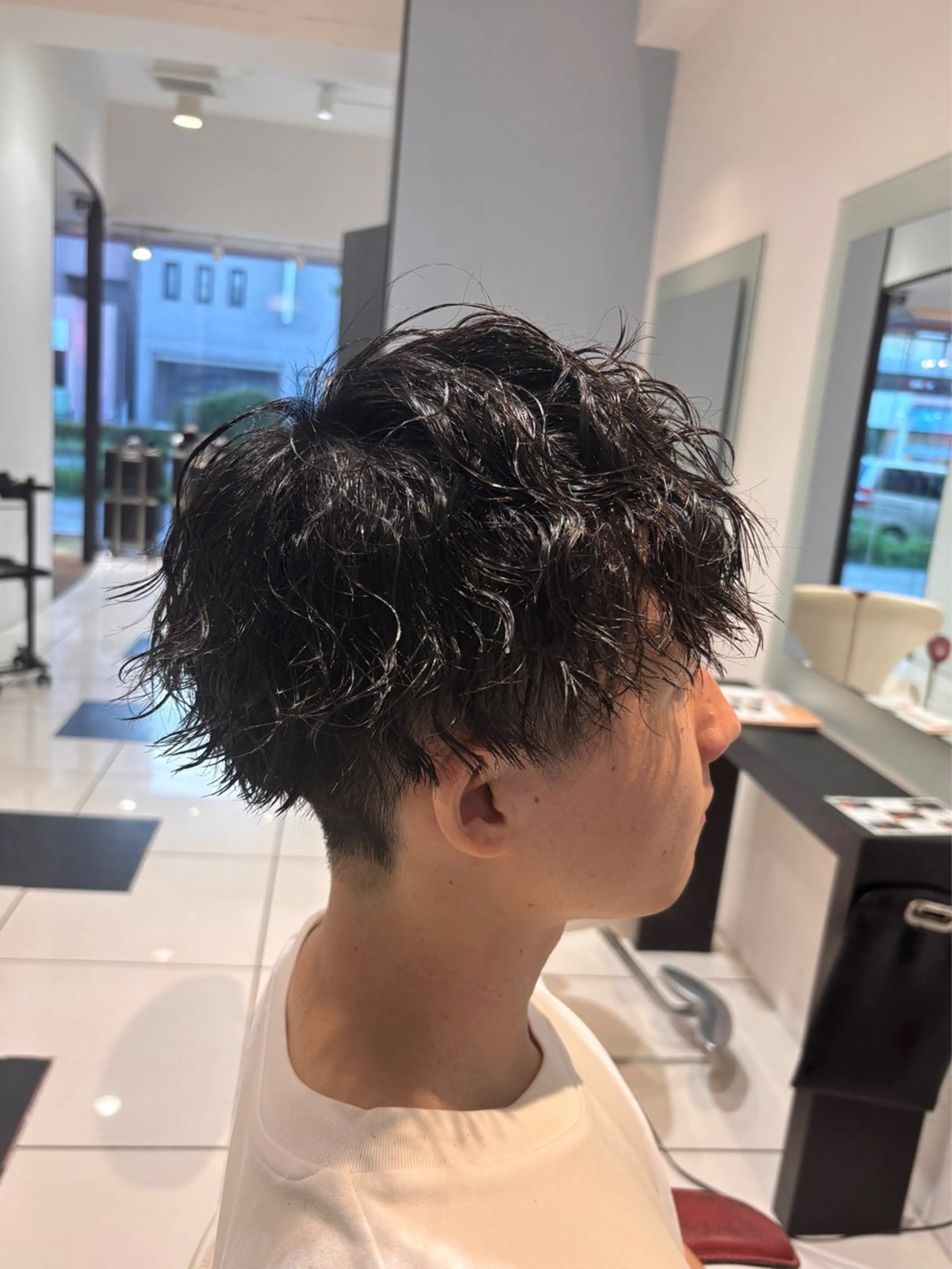 パーマ メンズ カット パーマ 🫧透明感カラー🫧 mana🫧のヘアスタイル