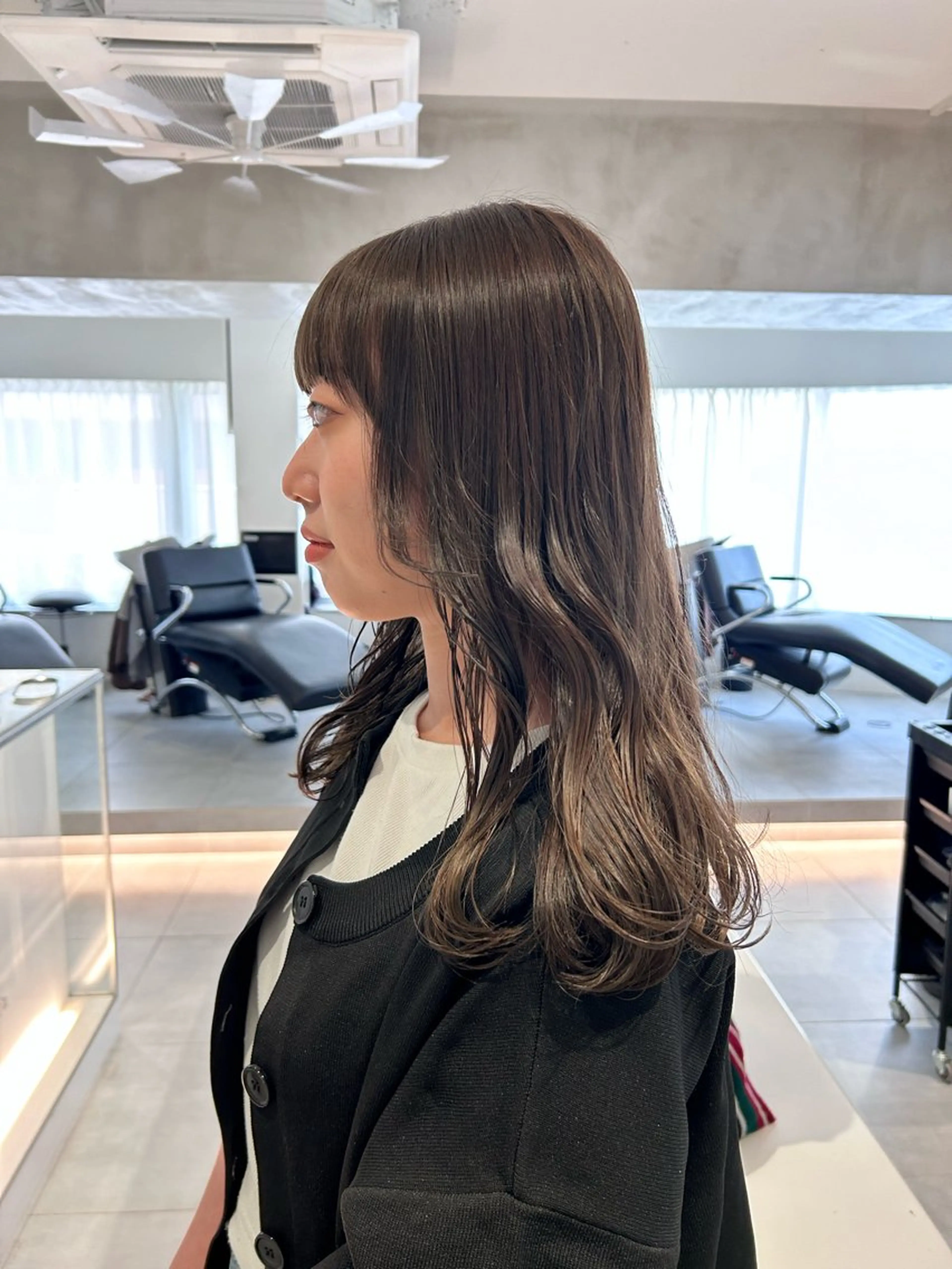 セミロング カラー 🪞透け感hair 🪞honokaのヘアスタイル