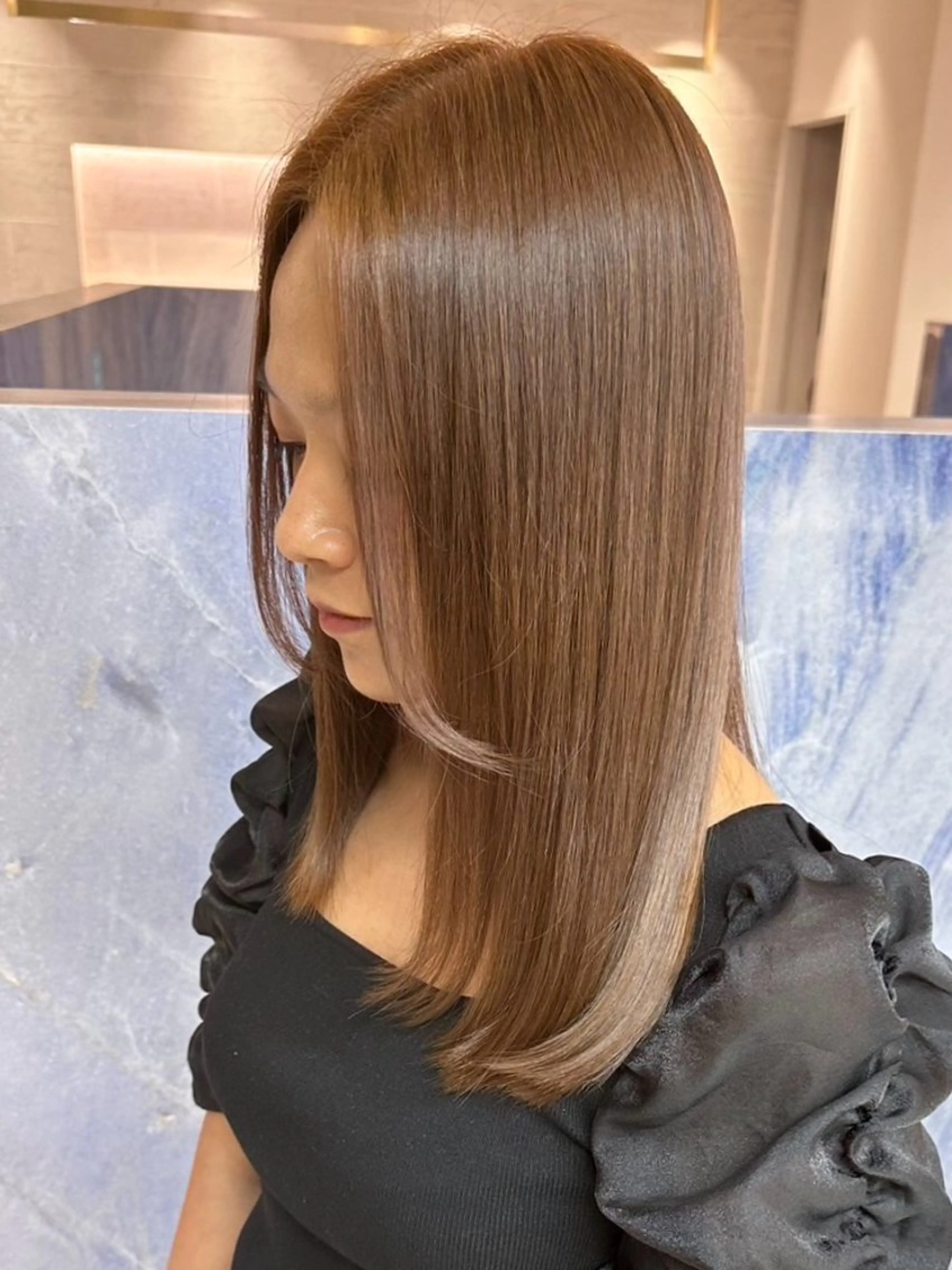 人気Ｎｏ．2【透明感爆誕👊🏻💞】髪質改善カラー+カットの写真