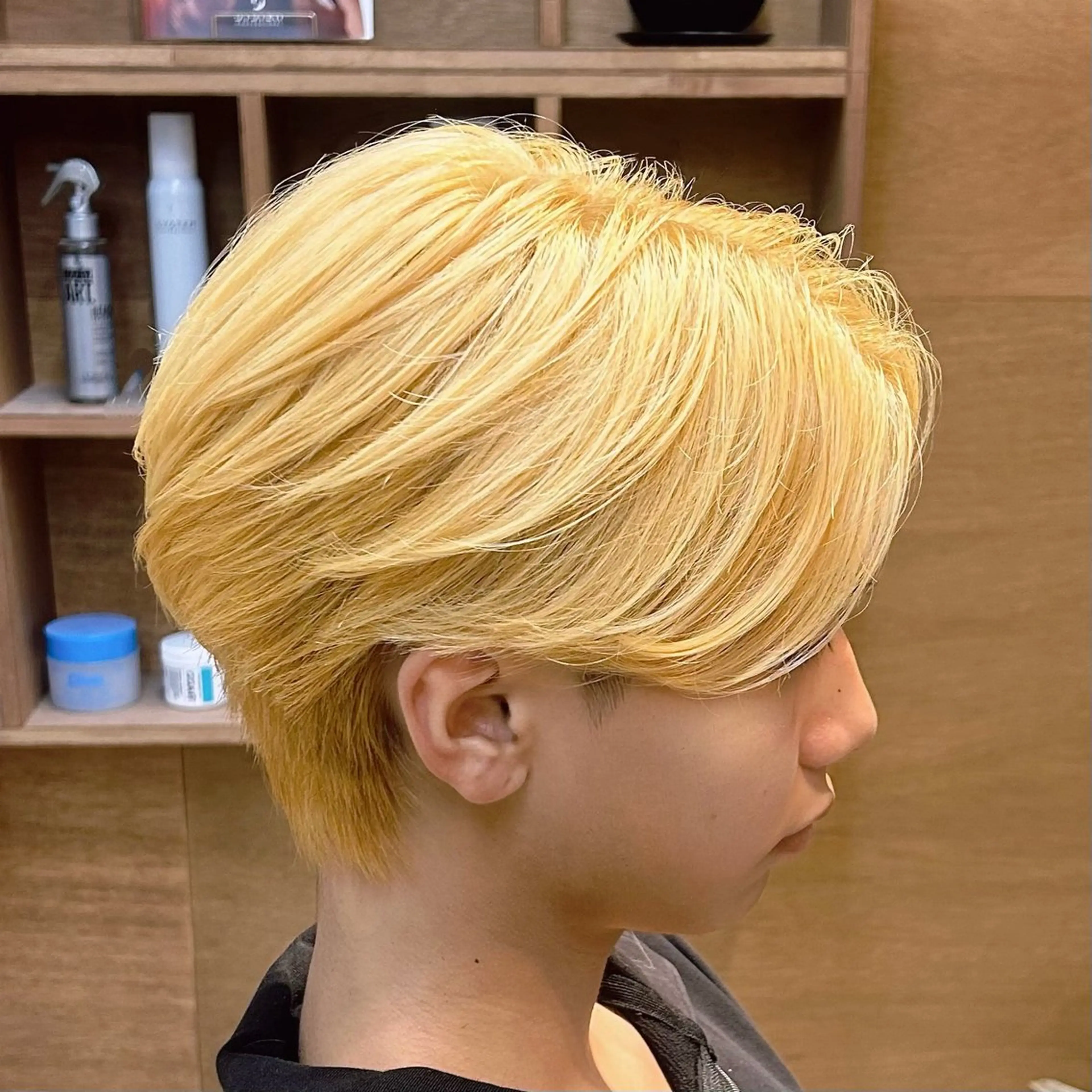 ショート カラー メンズ センターパート カット ヘアカラー メンズパーマ✨️村越 雄斗のヘアスタイル