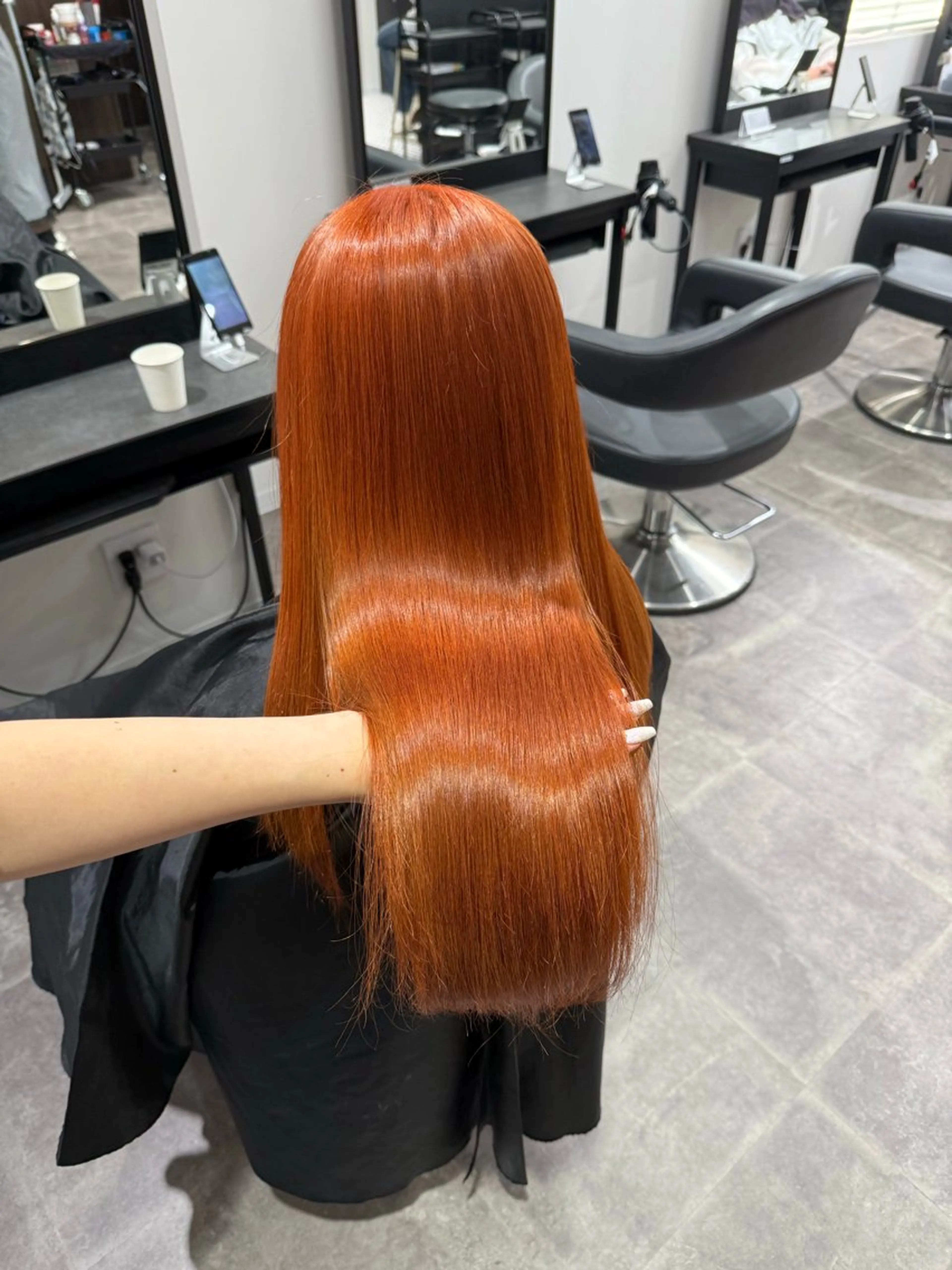 ロング カラー ヘアアレンジ ヘアカラー トリートメント ヘッドスパ 💗暖色特化ピンク/ 赤髪💗HARUNAのヘアスタイル