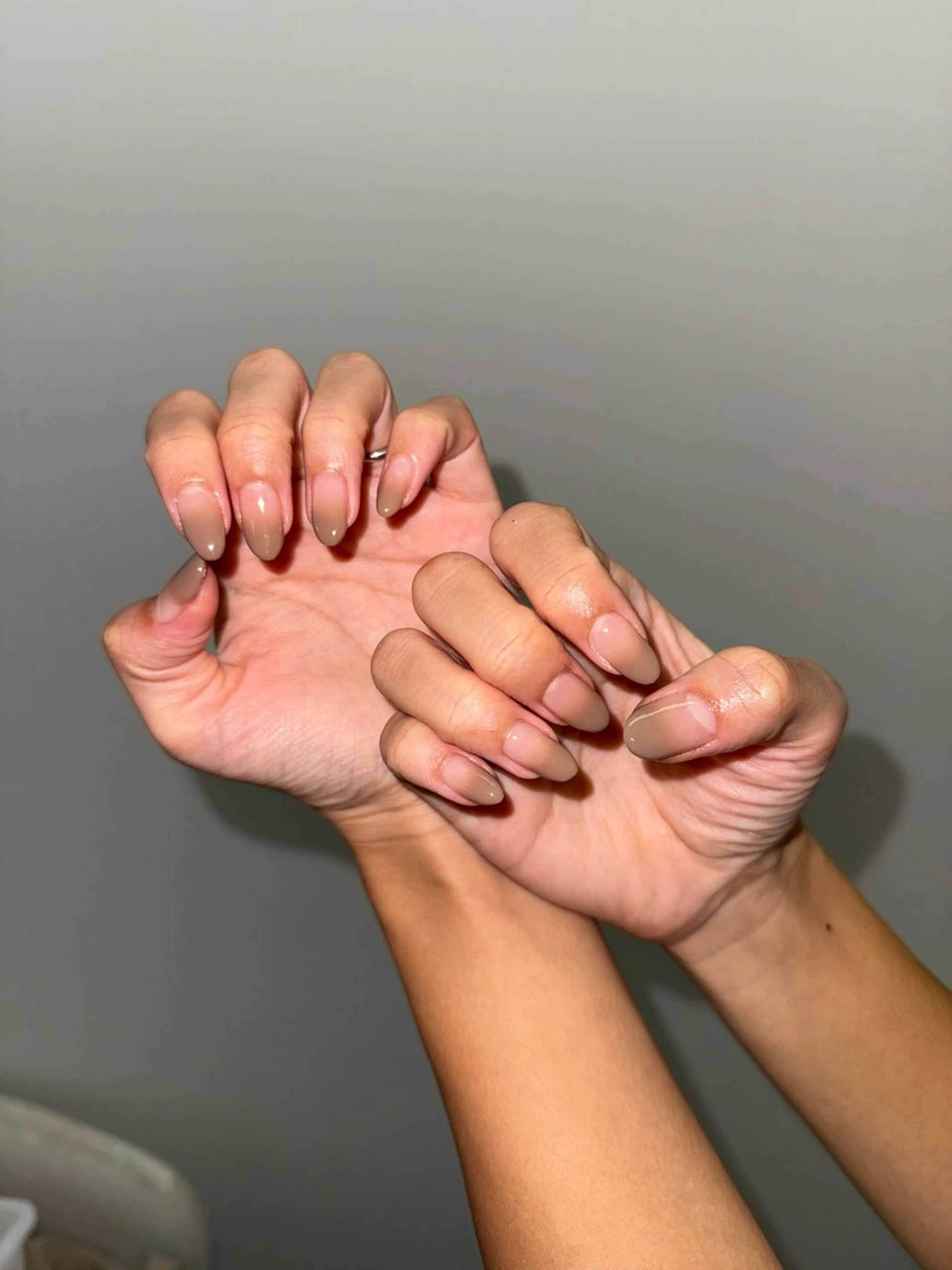 ネイル クリアネイル グラデーション 寺島 瑠菜のネイルデザイン