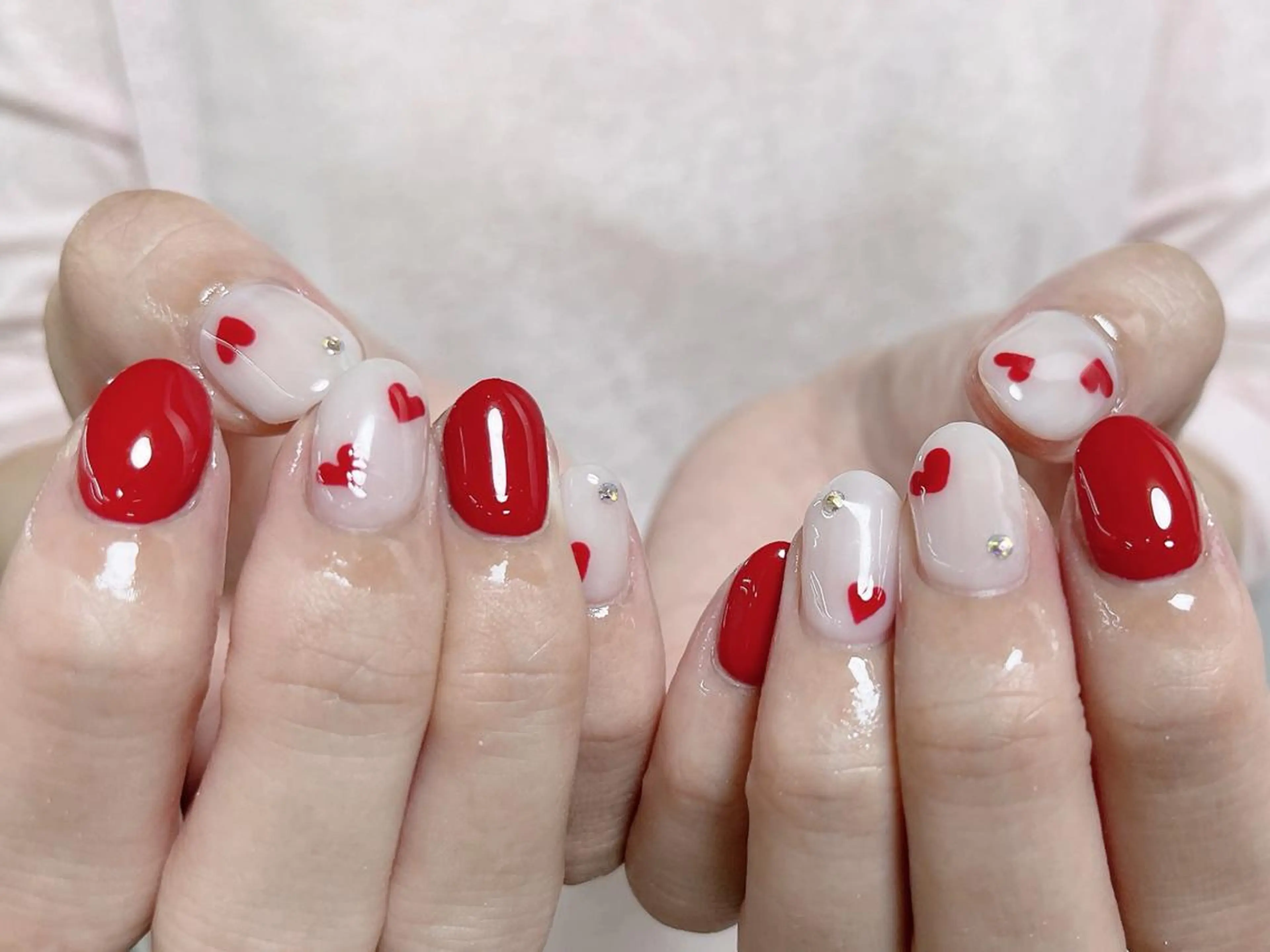 ネイル ki🍒🍒 ki ツルツルネイルのネイルデザイン